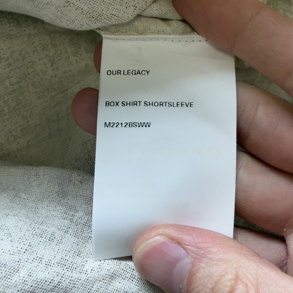 Our Legacy ‘White Painted’ Beige Linen Box Shirt Size US M / EU 48-50 / 2 - 8 Thumbnail