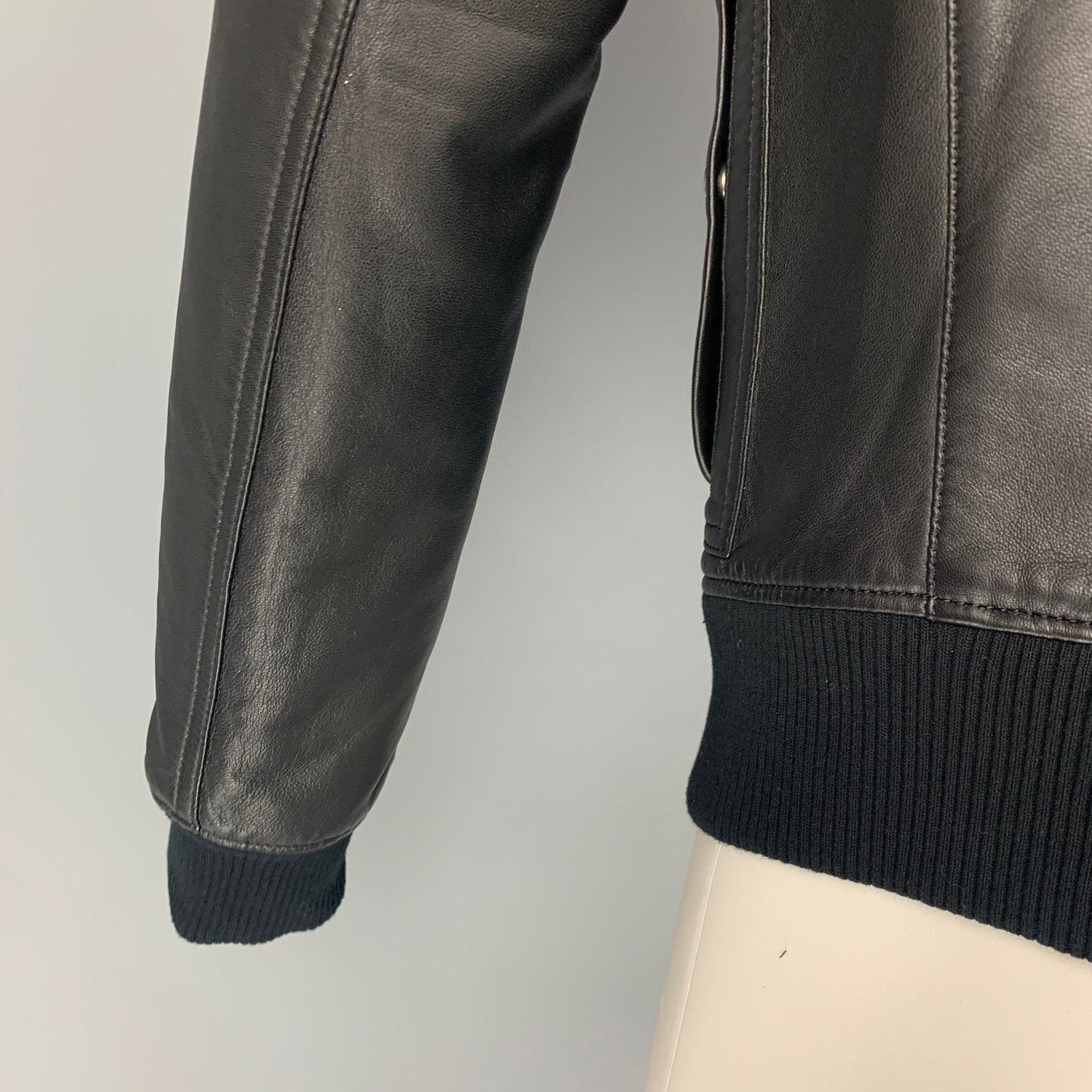 Balmain Size 38 Black Leather Motorcycle Jacket Size US M / EU 48-50 / 2 - 4 Thumbnail