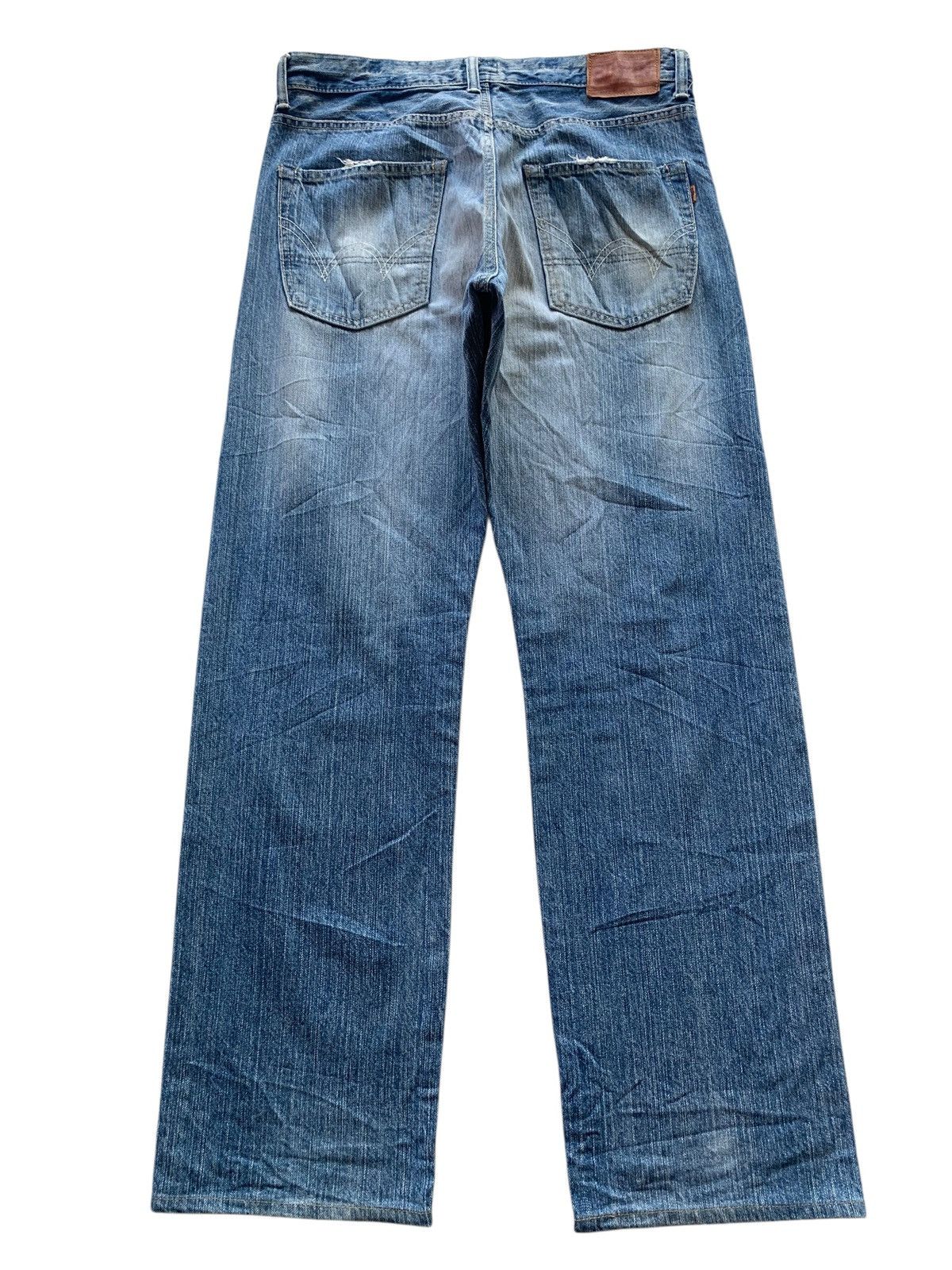 Edwin VINTAGE EDWIN 505Z SELVEDGE RUSTY JAPANESE DISTRESSED DENIM Size US 34 / EU 50 - 2 Thumbnail