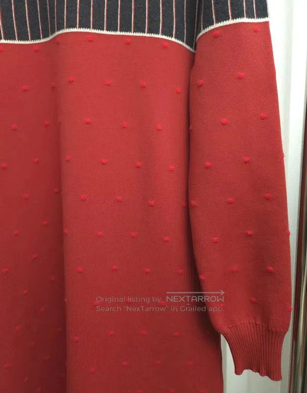 Louis Vuitton Louis Vuitton Red Wool Polka Dot Dress . Size S / US 4 / IT 40 - 7 Thumbnail