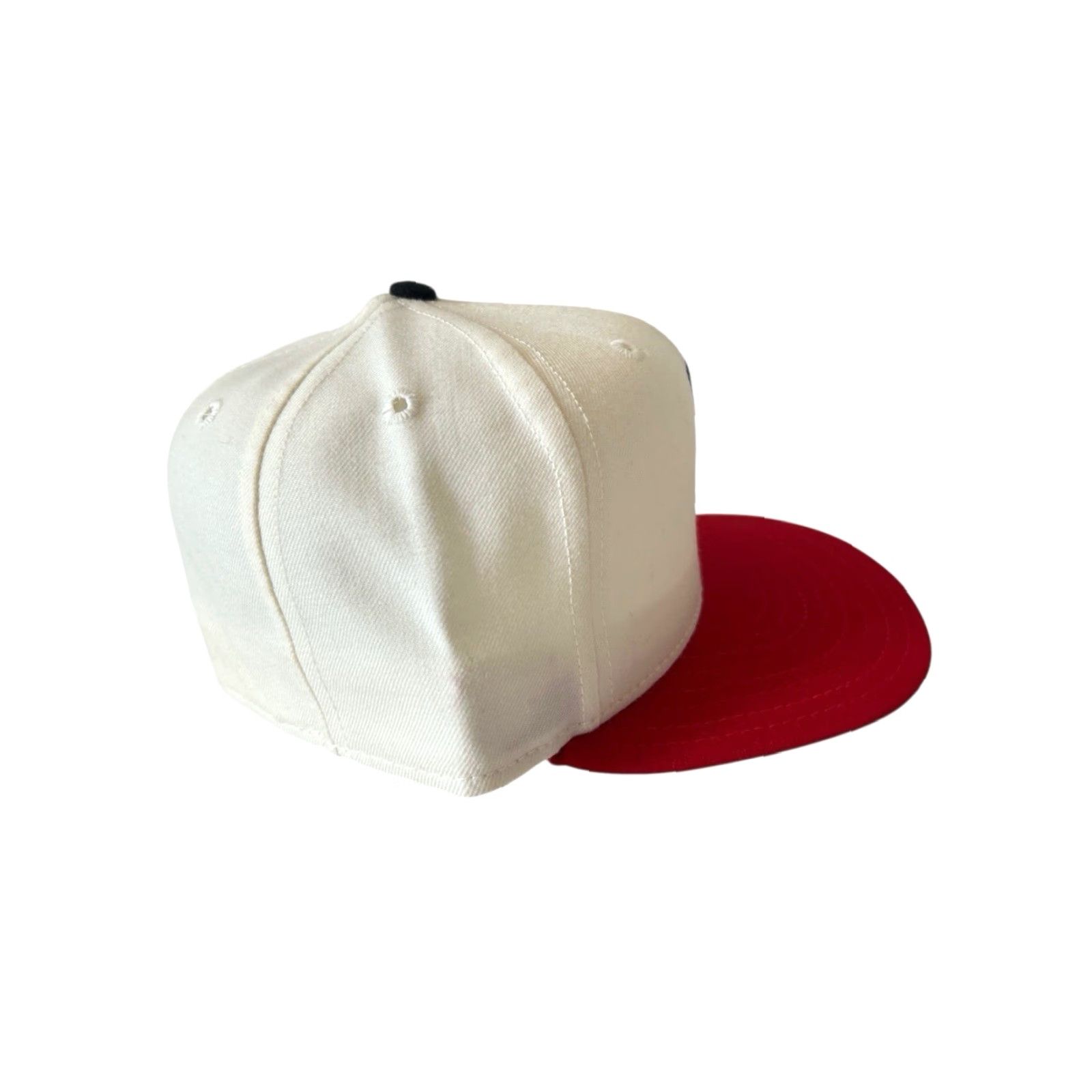 New Era VINTAGE New Era Pro Model Wool Ohio Fitted Hat Cap 7 NOS NWOT USA Men Wool White 90s USA Hats Mens Size ONE SIZE - 3 Thumbnail