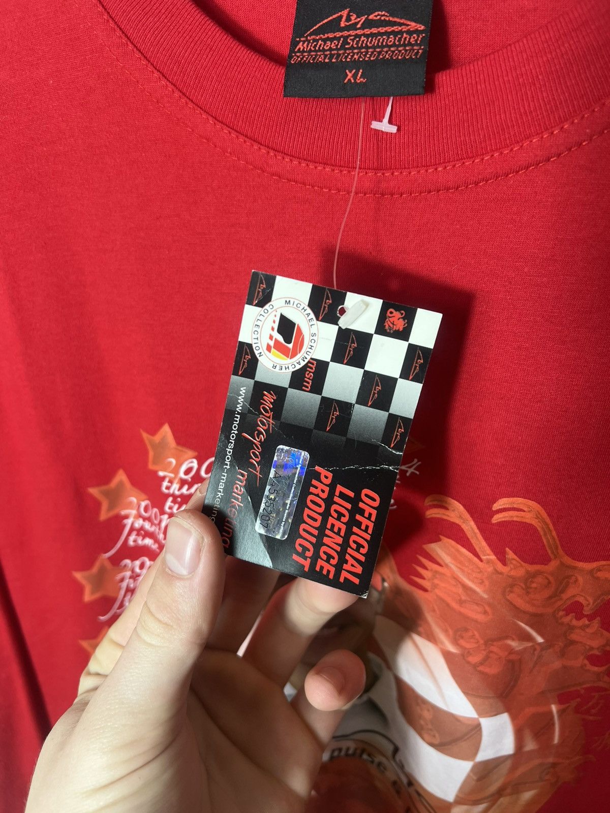 Ferrari Vintage Michael Schumacher Y2K Ferrari Formula 1 Racing Tee Size US XL / EU 56 / 4 - 6 Thumbnail