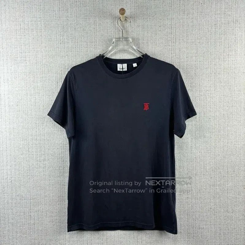 Burberry Burberry Summer Navy Cotton Embroidered T-Shirt. Size US M / EU 48-50 / 2 - 1 Thumbnail