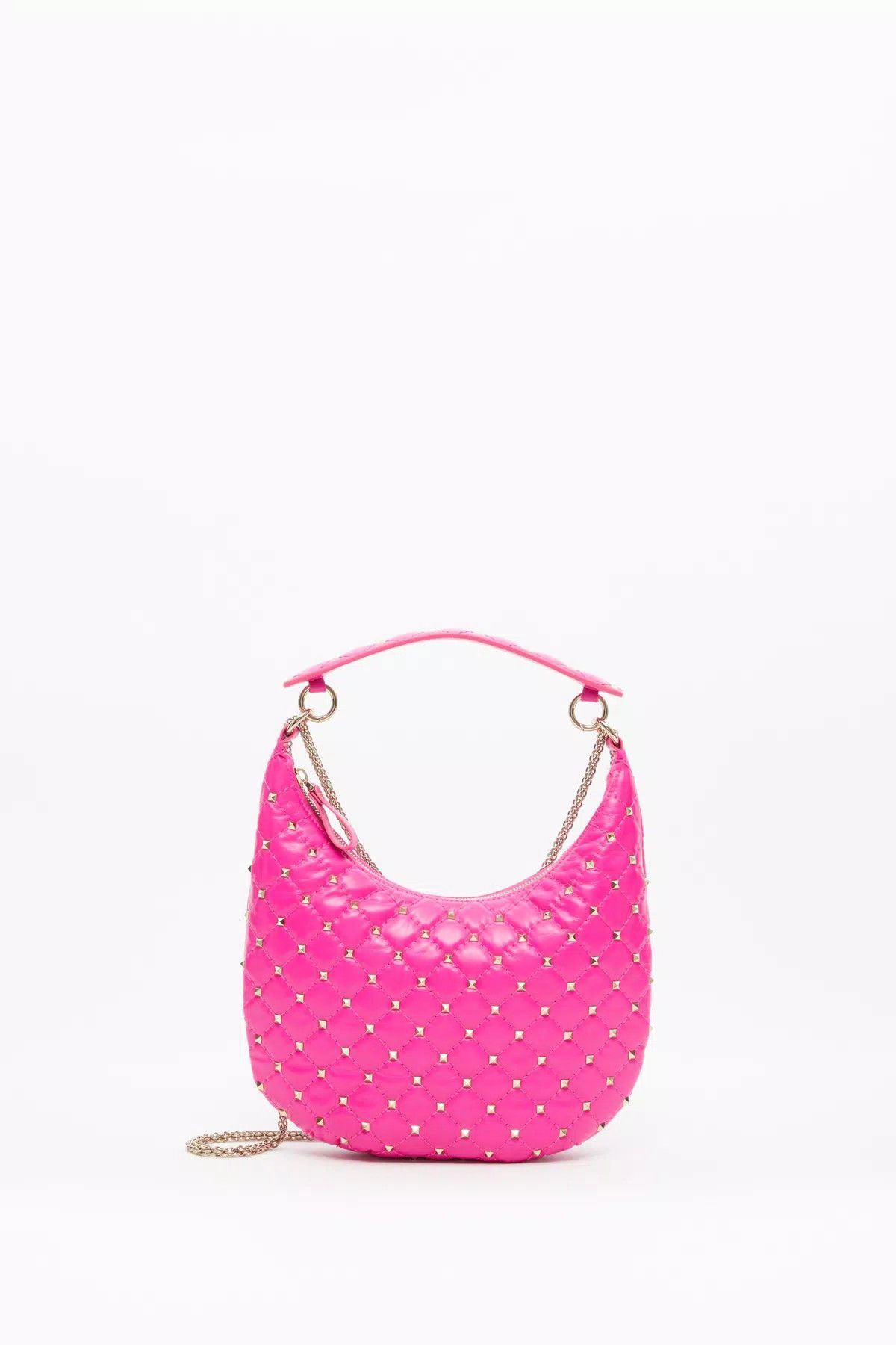 Valentino o1s1wg110426 Size: OS / Rockstud Spike Small Hobo Bag Pink Size ONE SIZE - 1 Preview