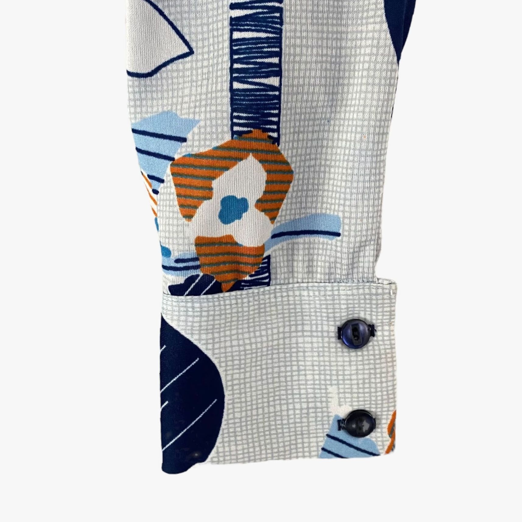 Vintage VINTAGE Joel California Abstract Retro Disco Button-Up Shirt Blue Mens M Size US M / EU 48-50 / 2 - 7 Thumbnail