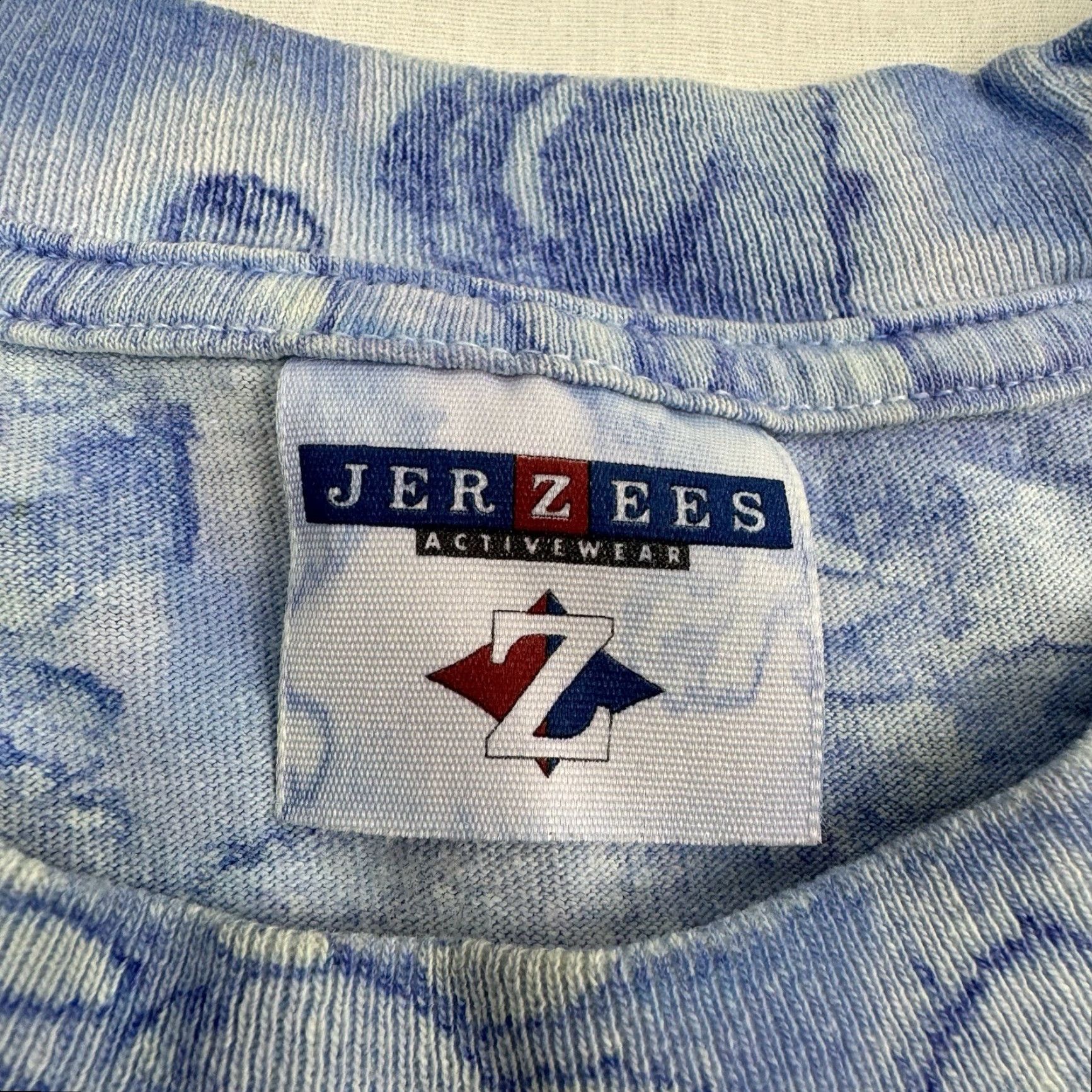 Jerzees VINTAGE Fort Worth Texas Tie Dye T-Shirt Men XL Short Sleeve Crew Neck Graphic Print Western 90s Size US XL / EU 56 / 4 - 6 Thumbnail