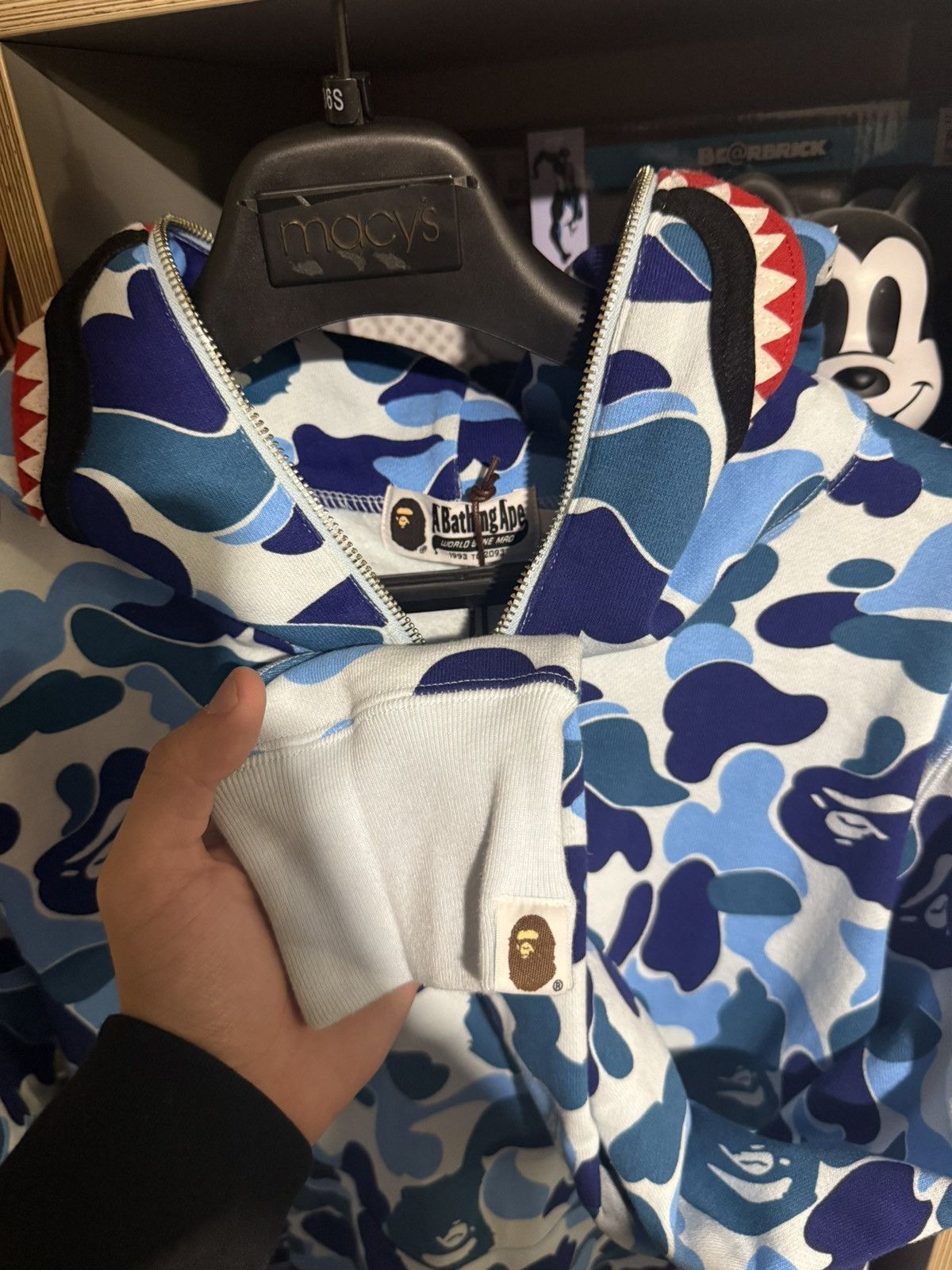 Bape Bape Baby Blue Shark Quarterzip Hoodie Size US M / EU 48-50 / 2 - 3 Thumbnail