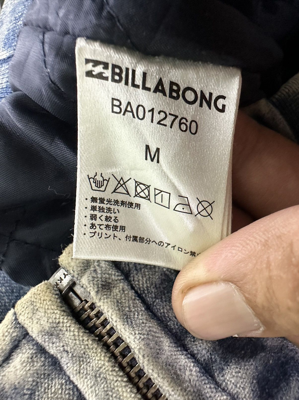 Billabong × If Six Was Nine × Indigo Billabong Indigo Velor Wave Washed Hoodie Jacket Size US M / EU 48-50 / 2 - 11 Thumbnail