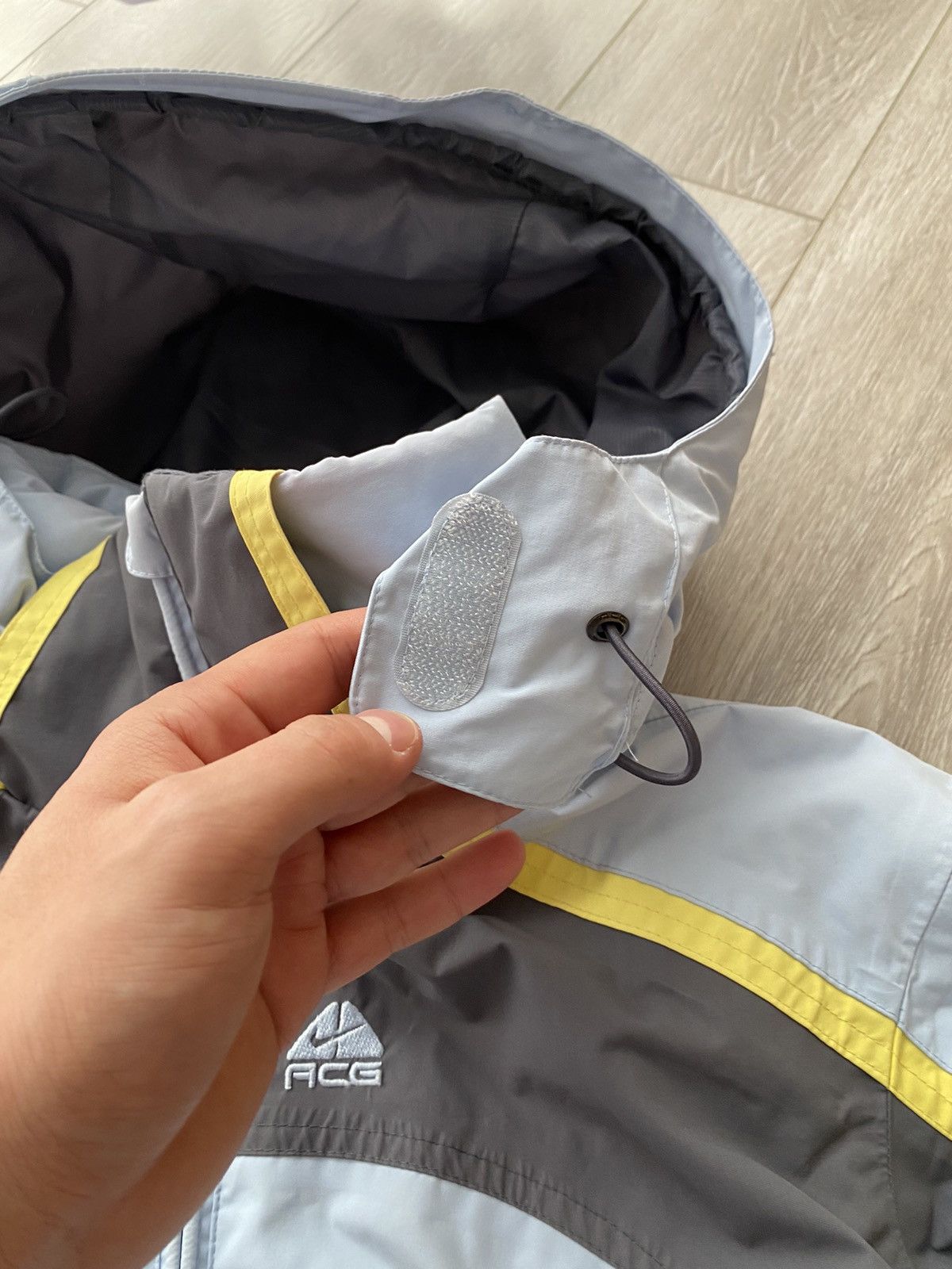 Nike × Nike ACG × Vintage Nike ACG Vintage Grey Baby Blue Tech Windbreaker Jacket Size M / US 6-8 / IT 42-44 - 6 Thumbnail