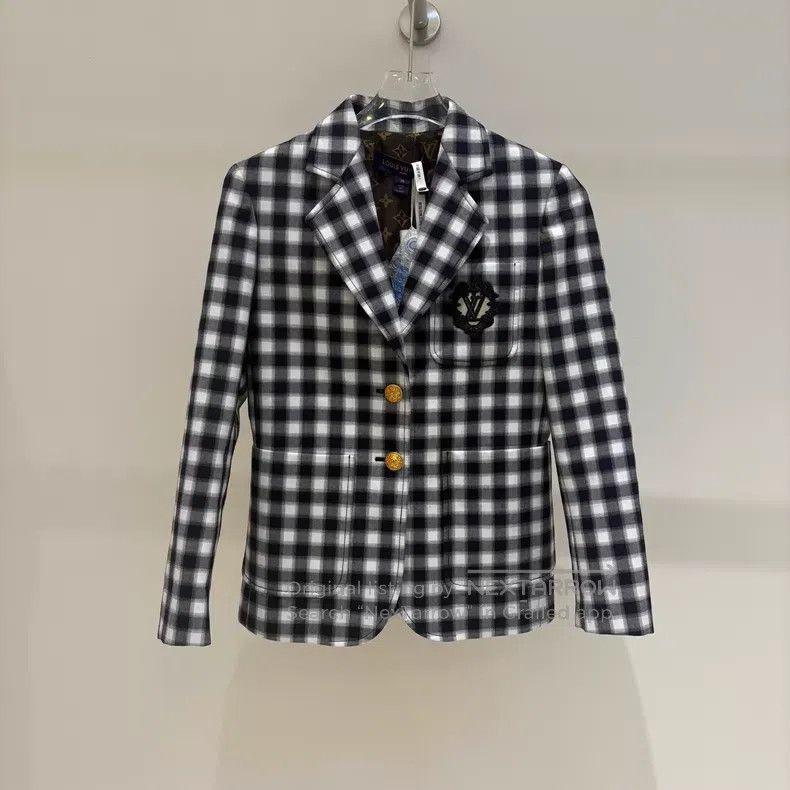 Louis Vuitton Louis Vuitton SS23 checked Logo printed single-breasted bl Size XS / US 0-2 / IT 36-38 - 1 Thumbnail