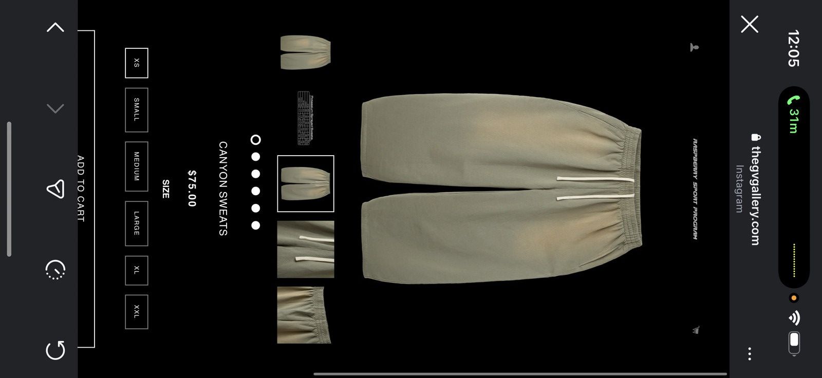 The GV Gallery Canyon sweats Size US 33 - 1 Thumbnail