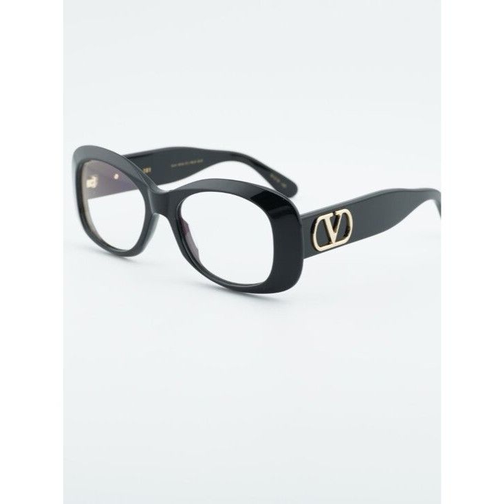 Valentino Valentino VLX-181A Eyeglasses Shiny Black 53mm Square Frame Size ONE SIZE - 1 Thumbnail
