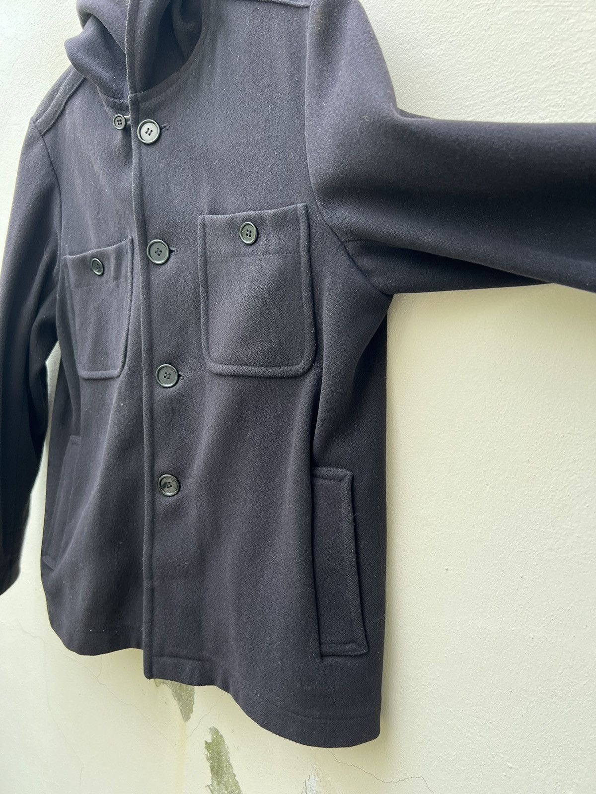 Margaret Howell Vintage Margaret Howell Black Wool Hoodie Jacket Size US L / EU 52-54 / 3 - 12 Thumbnail