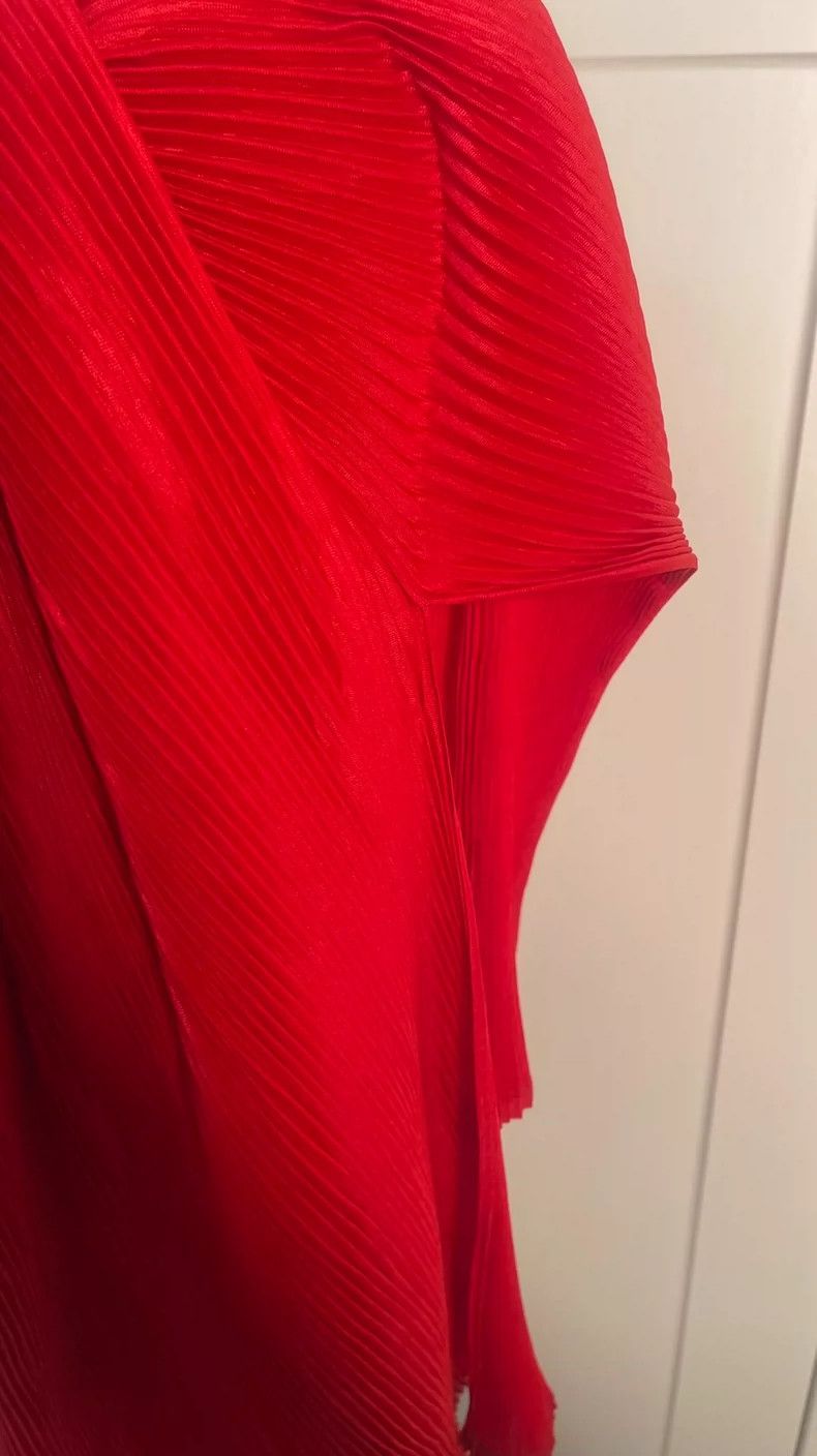 Issey Miyake Issey Miyake size:2 Red pleated skirt Size 22" - 4 Thumbnail