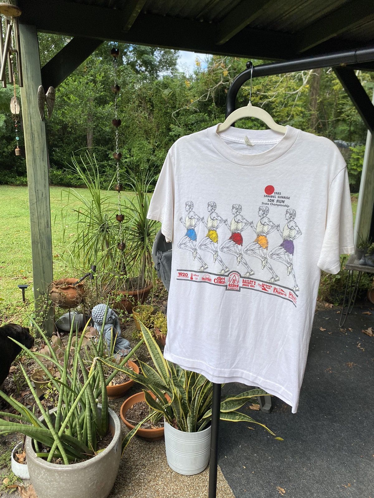 Other 1985 Single Stitch White Marathon Runner Graphic Tee Large Size US L / EU 52-54 / 3 - 3 Thumbnail