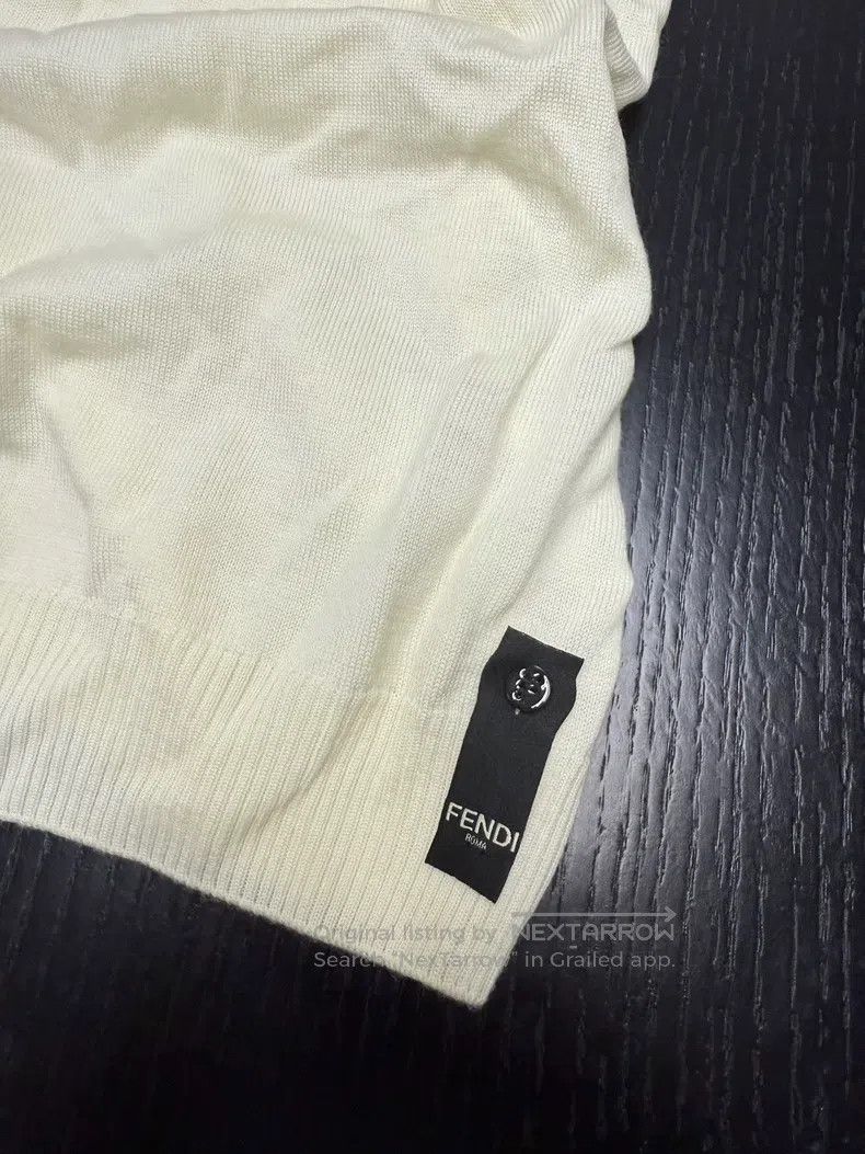 Fendi Fendi Collar Monogrammed Double F Knit Top Size US M / EU 48-50 / 2 - 7 Thumbnail
