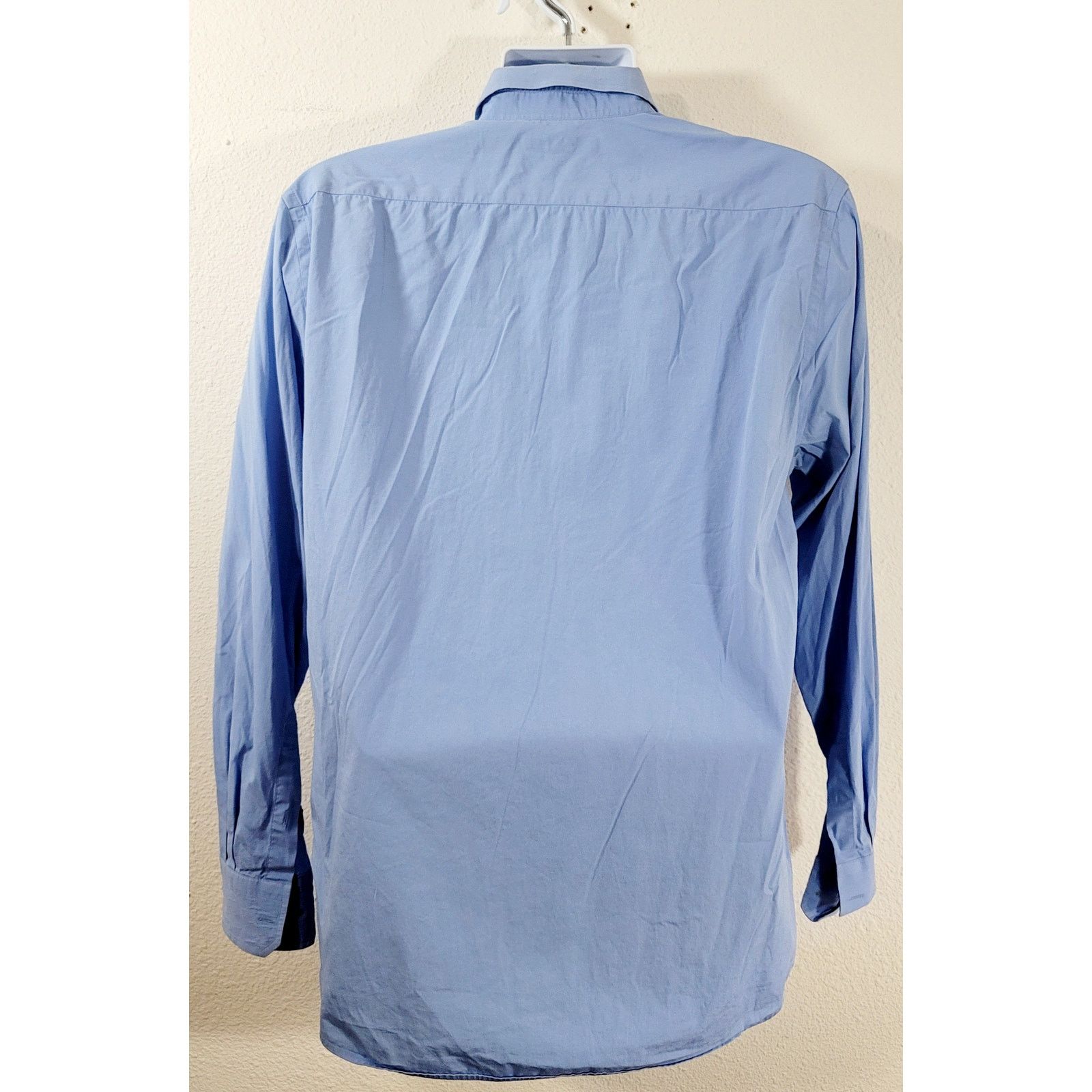 Express Express Blue Long Sleeves Pointed Collar Button Shirt Medium Size US M / EU 48-50 / 2 - 3 Thumbnail