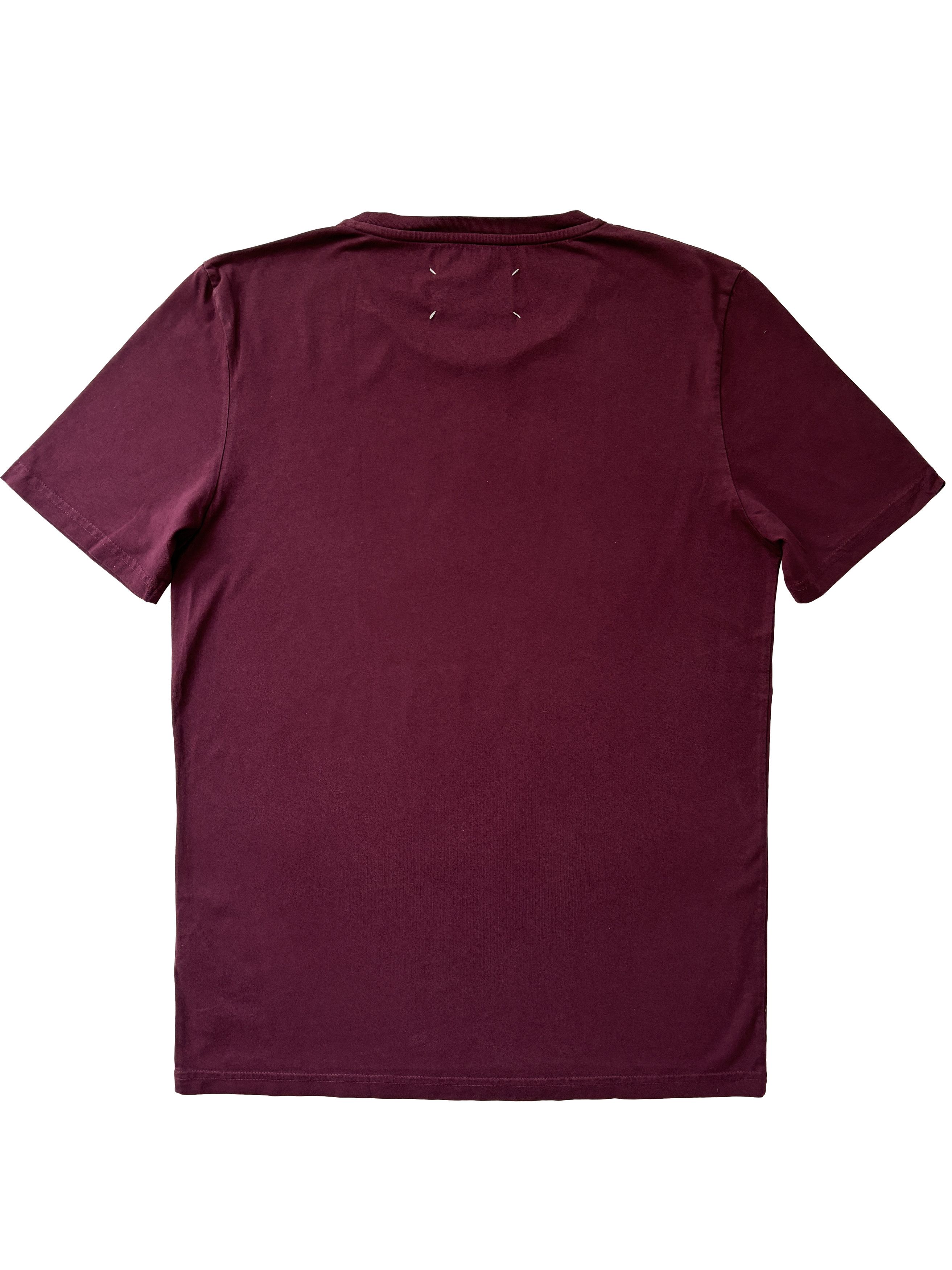 Maison Margiela 2017 Margiela Burgundy Short Sleeve T-Shirt Size US M / EU 48-50 / 2 - 2 Thumbnail