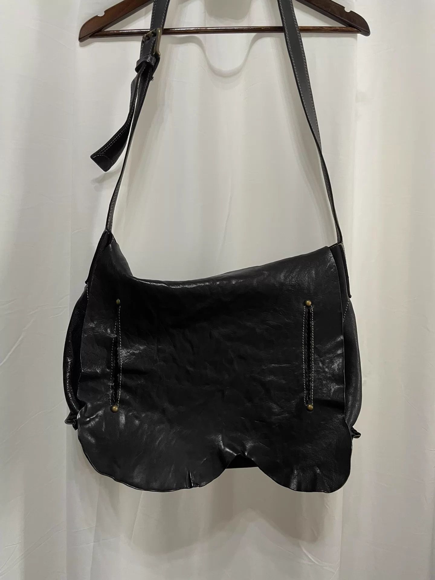 Other Yasuro Rojima Vtg Cowhide Irregular Unisex S/C Bag Size ONE SIZE - 1 Thumbnail