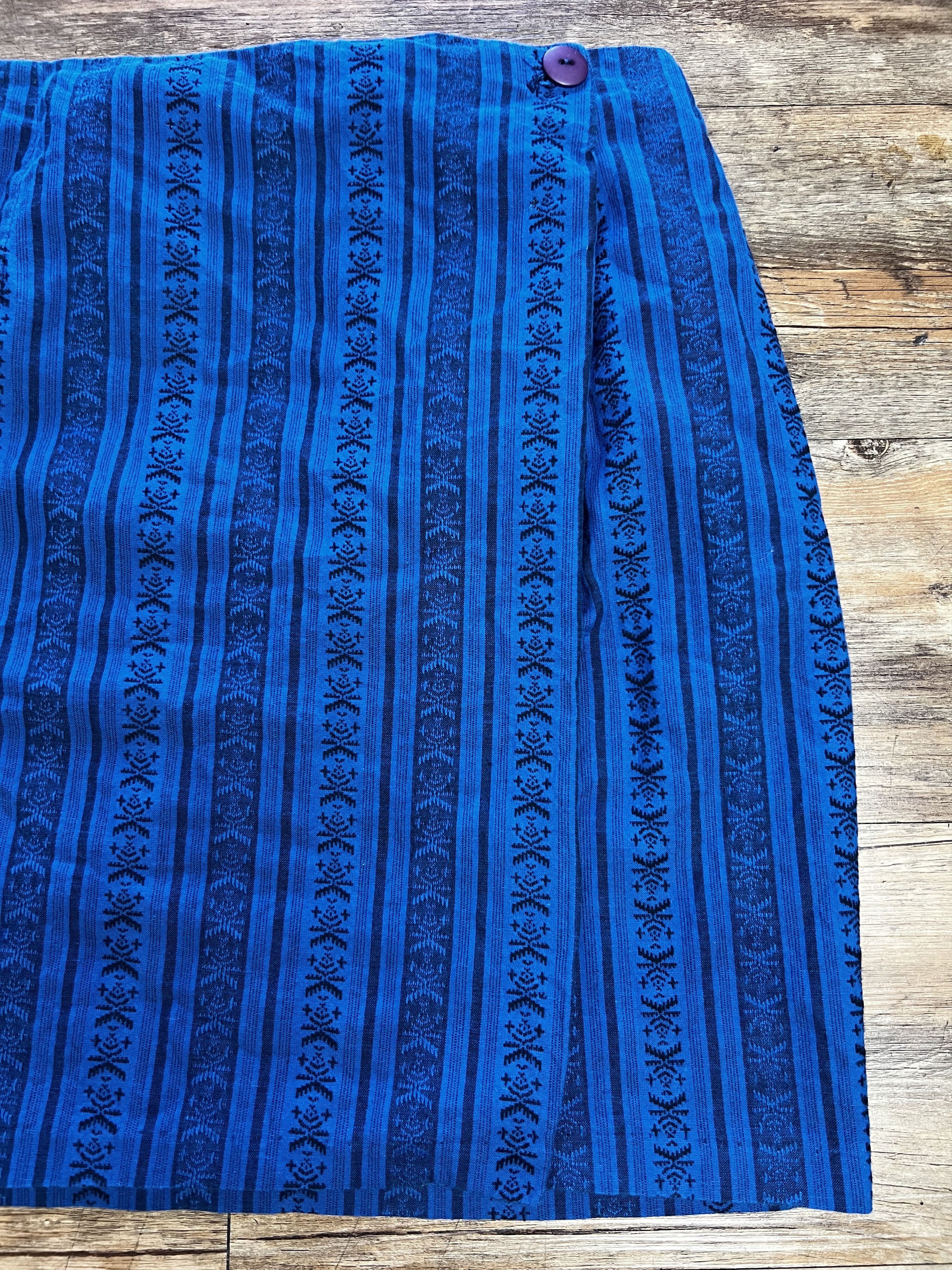 Vintage Vintage Blue Allison Tracy Skirt Size 28" / US 6 / IT 42 - 3 Thumbnail