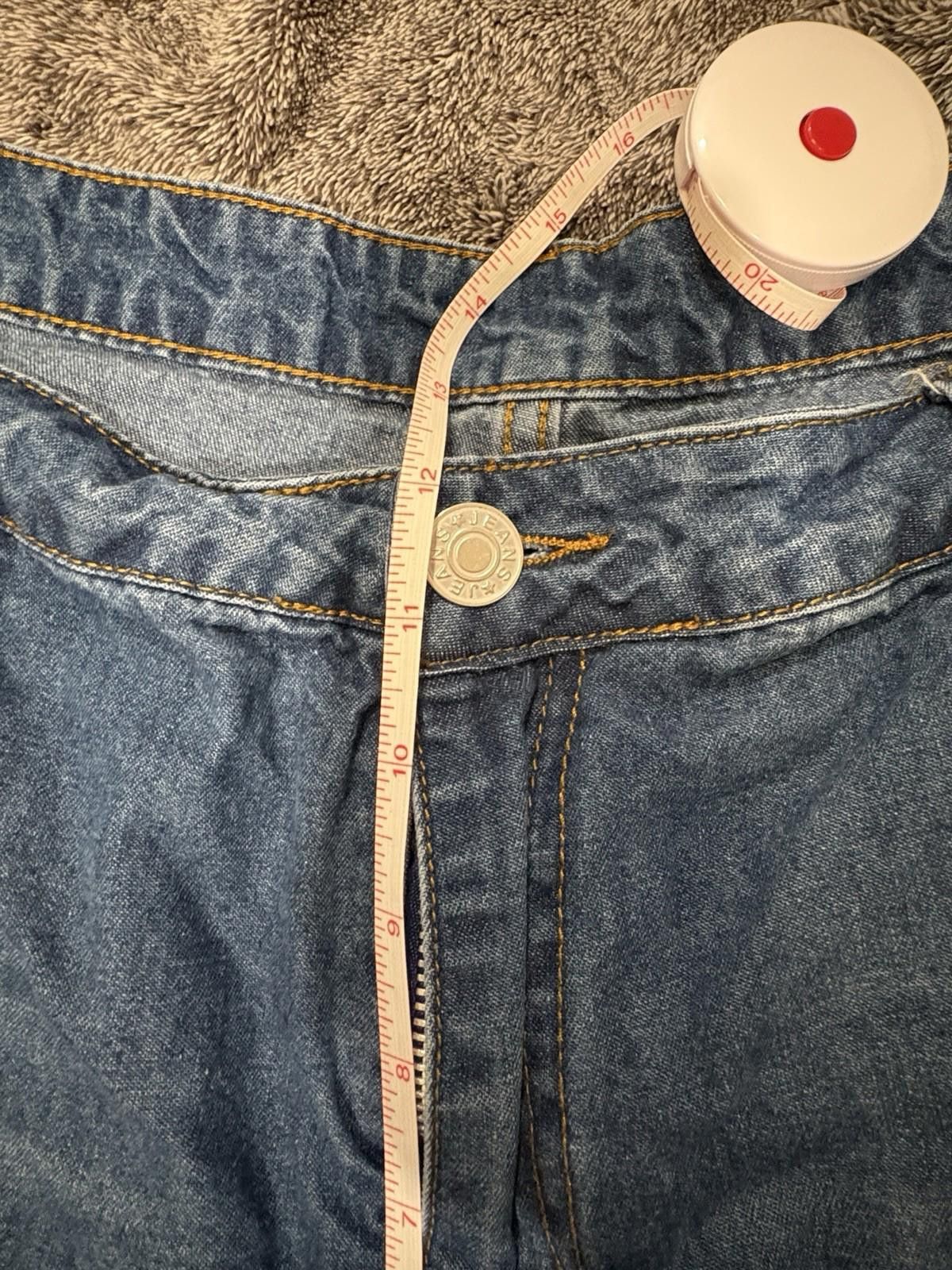 The Unbranded Brand Distressed Red Plaid Jeans Stretch Women’s Plus Size 2X XXL Size 42" / US 20 - 7 Thumbnail