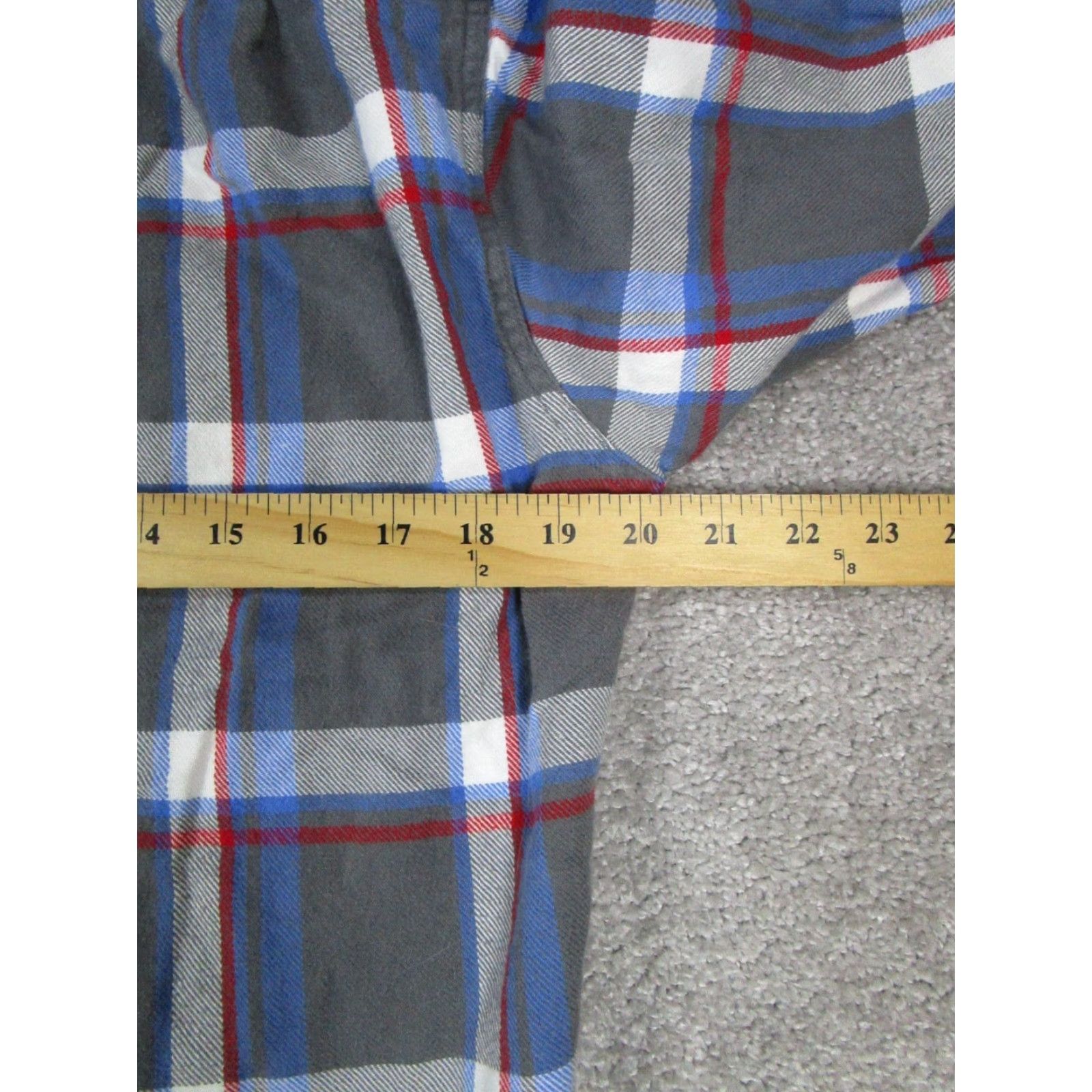Bonobos Bonobos Flannel Shirt Mens Gray Blue Red Medium Cotton Button Up Size US M / EU 48-50 / 2 - 6 Thumbnail