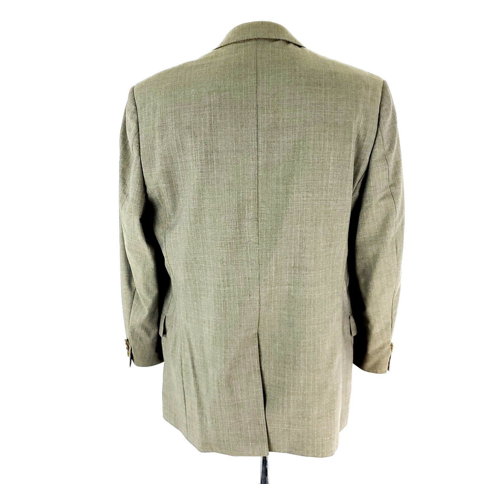 Hart Schaffner Marx Hart Schaffner Marx Gold Trumpeter Wool 2 Button Blazer 40R Size 40R - 6 Thumbnail