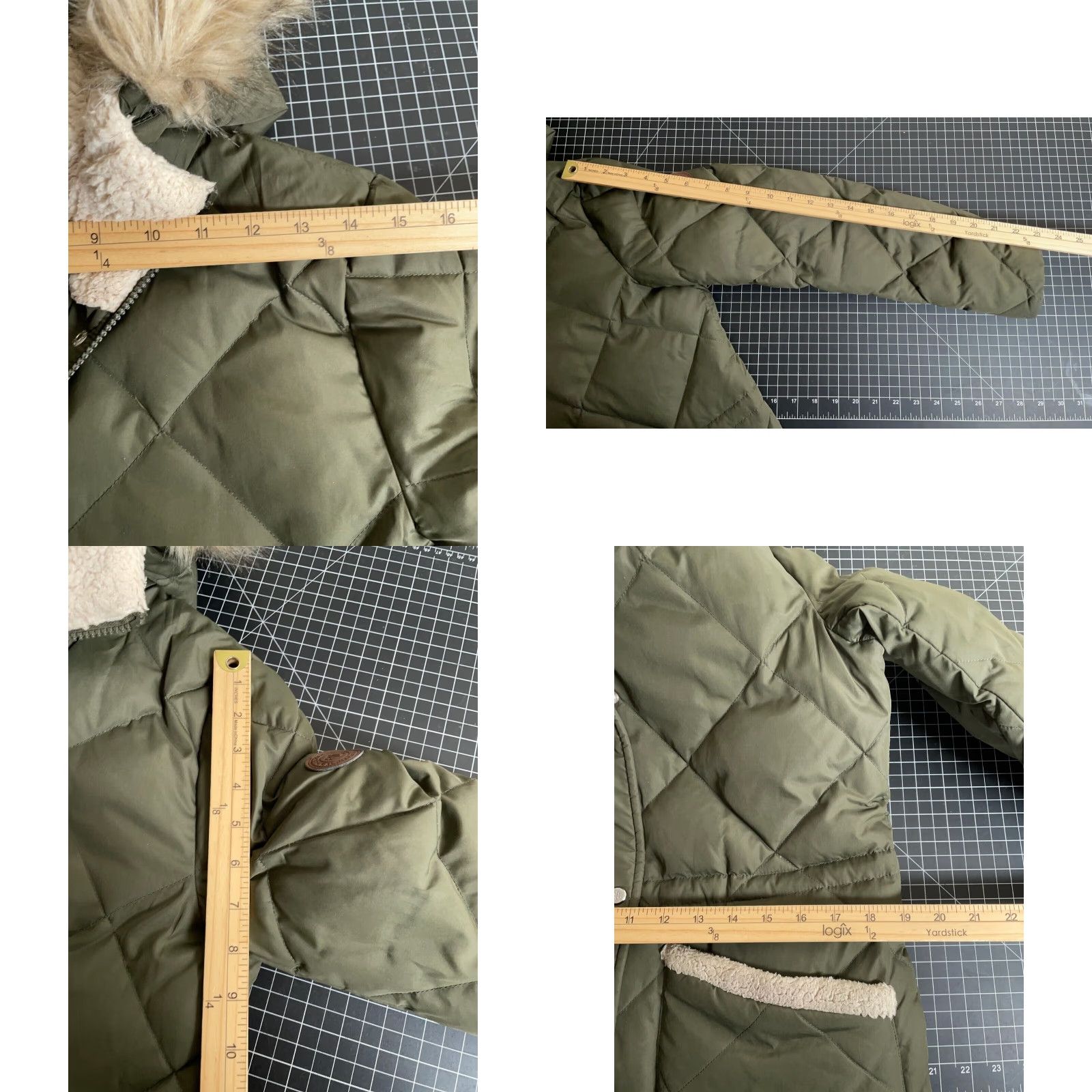 Ralph Lauren Lauren Ralph Lauren Down Puffer Parka Women's Small Olive Green Faux Fur Hood Size S / US 4 / IT 40 - 8 Thumbnail