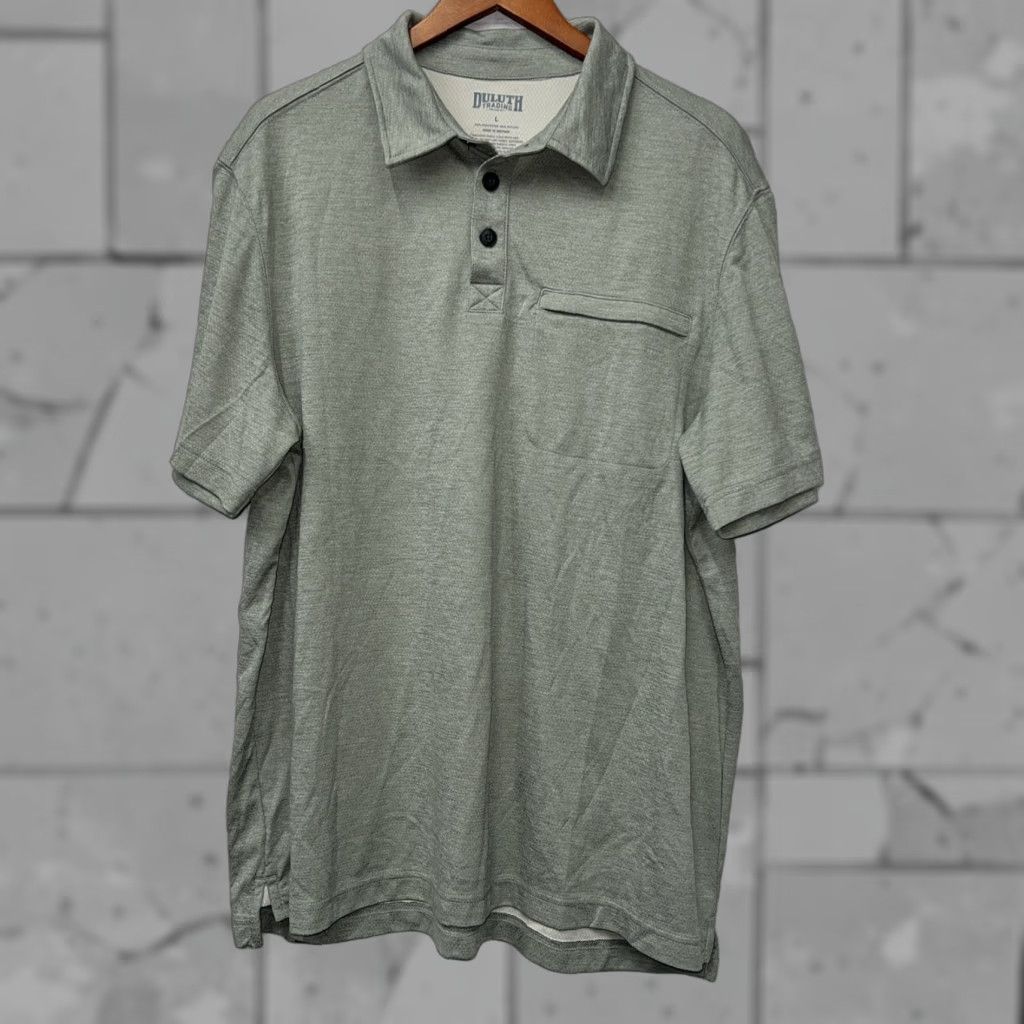 CO Duluth Trading Co Gray Pocket Polo Shirt Mens Size L Size US L / EU 52-54 / 3 - 1 Thumbnail