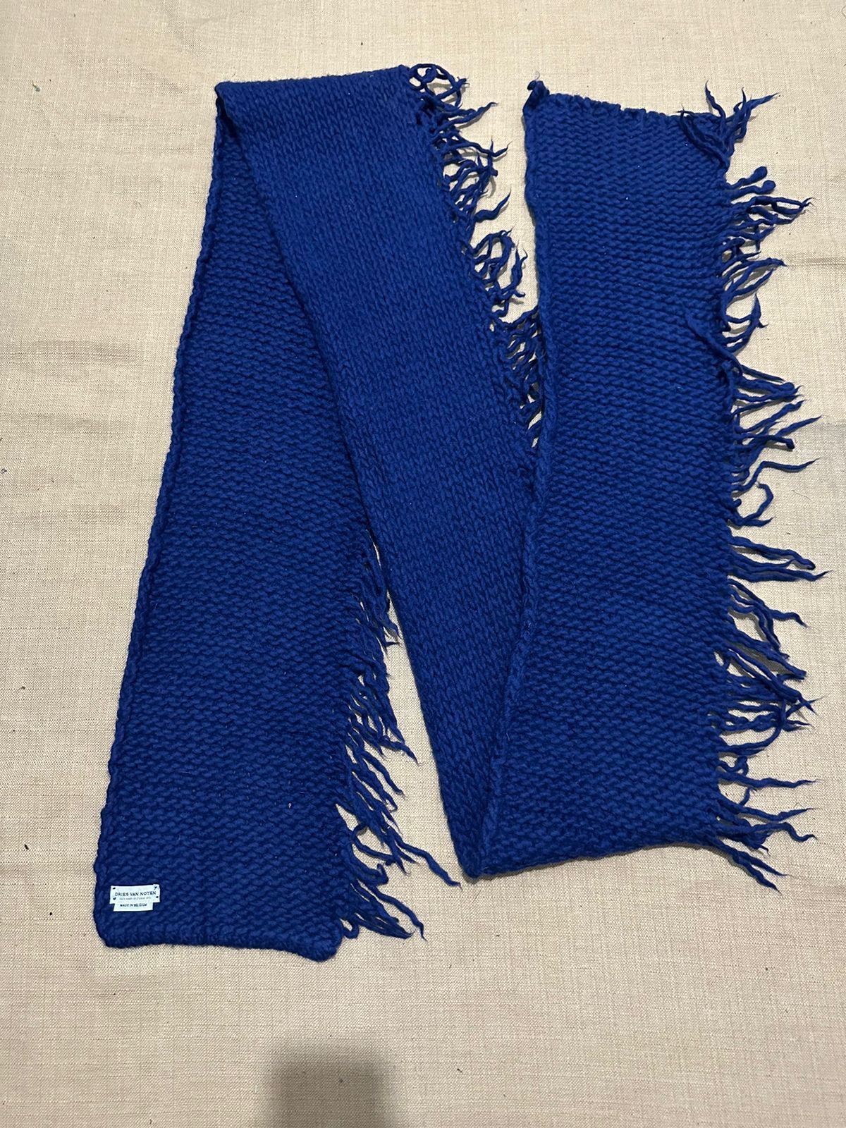 Dries Van Noten 🔥Dries Van Noten Fringe Wool Scarf Made In Belgium Size ONE SIZE - 3 Thumbnail