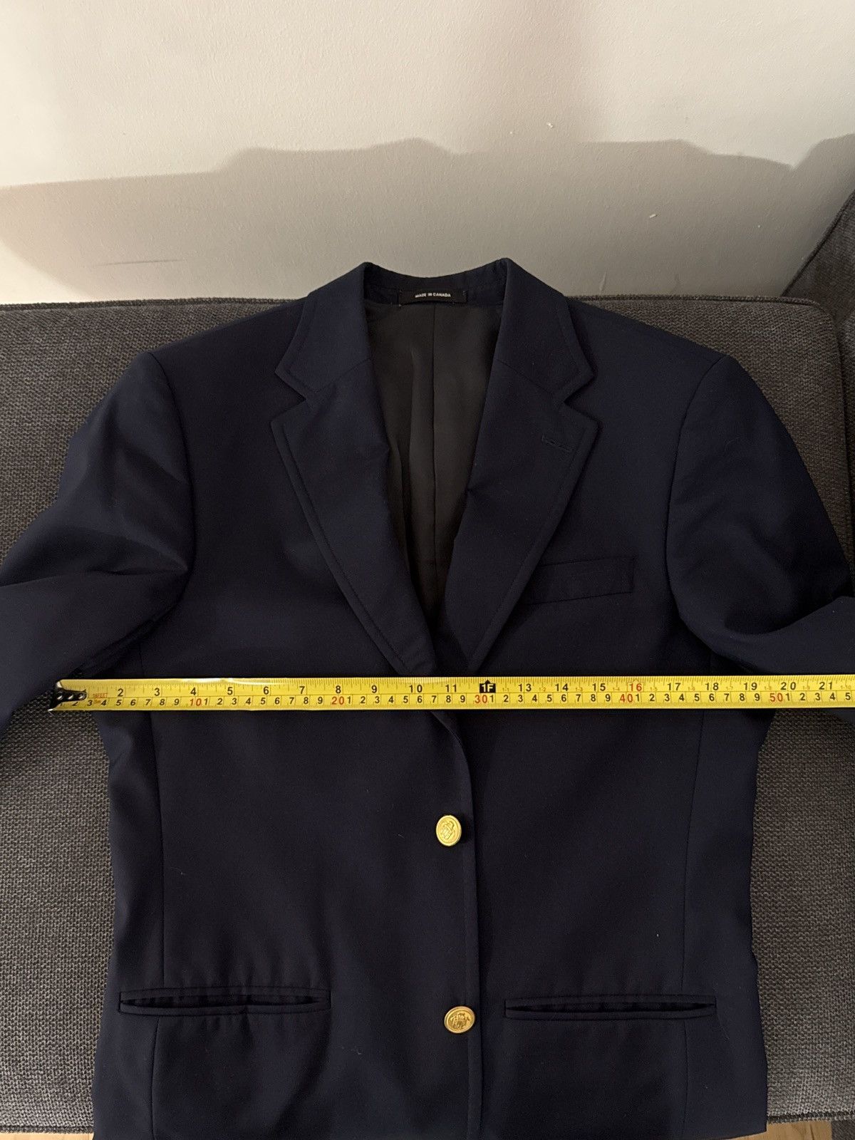 J. Press Navy Blazer Size 36R - 6 Thumbnail