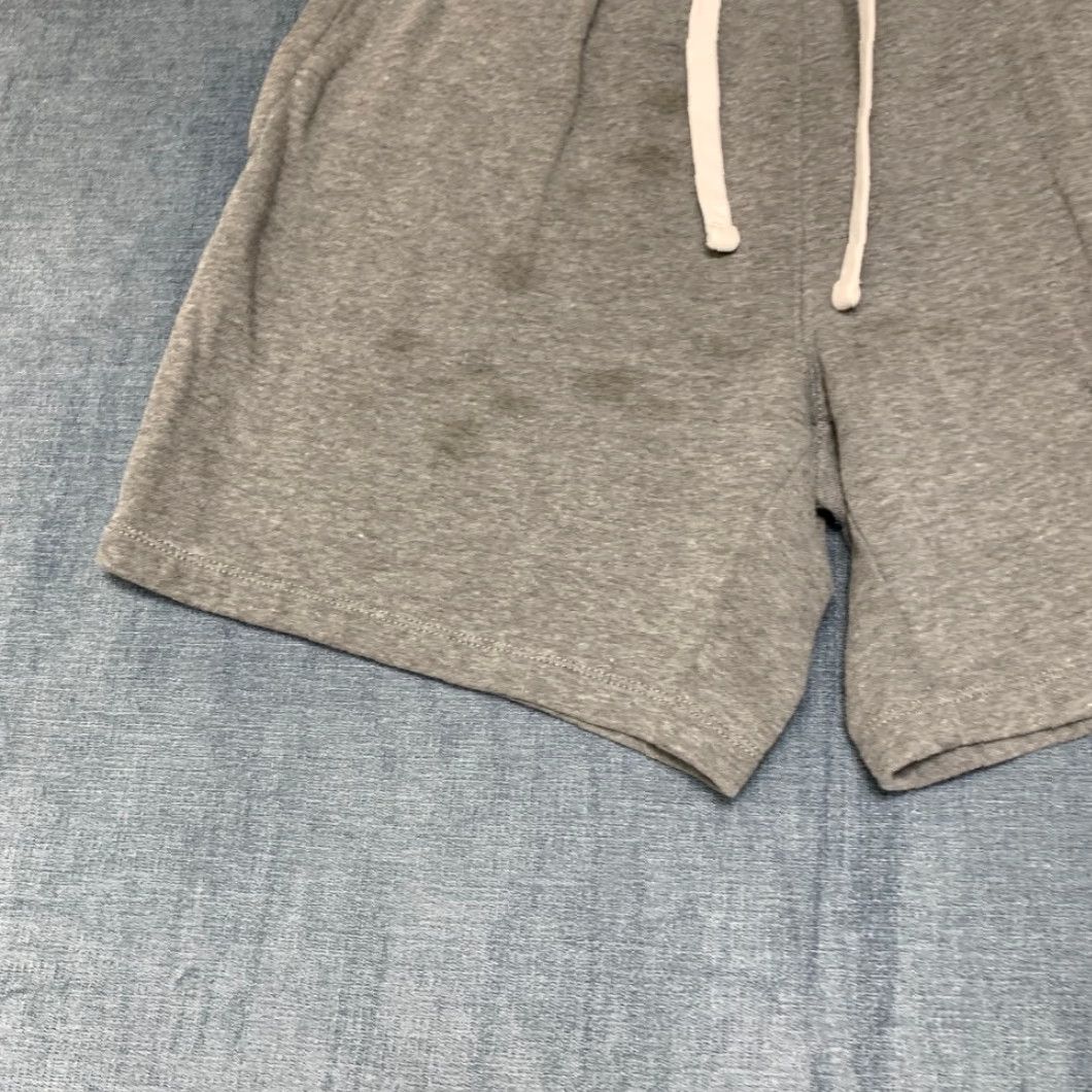 Old Navy VINTAGE Old Navy Sweatshort Mens Medium Heather Gray Knit Cotton Outdoor Wear Drawstring Size ONE SIZE - 3 Thumbnail