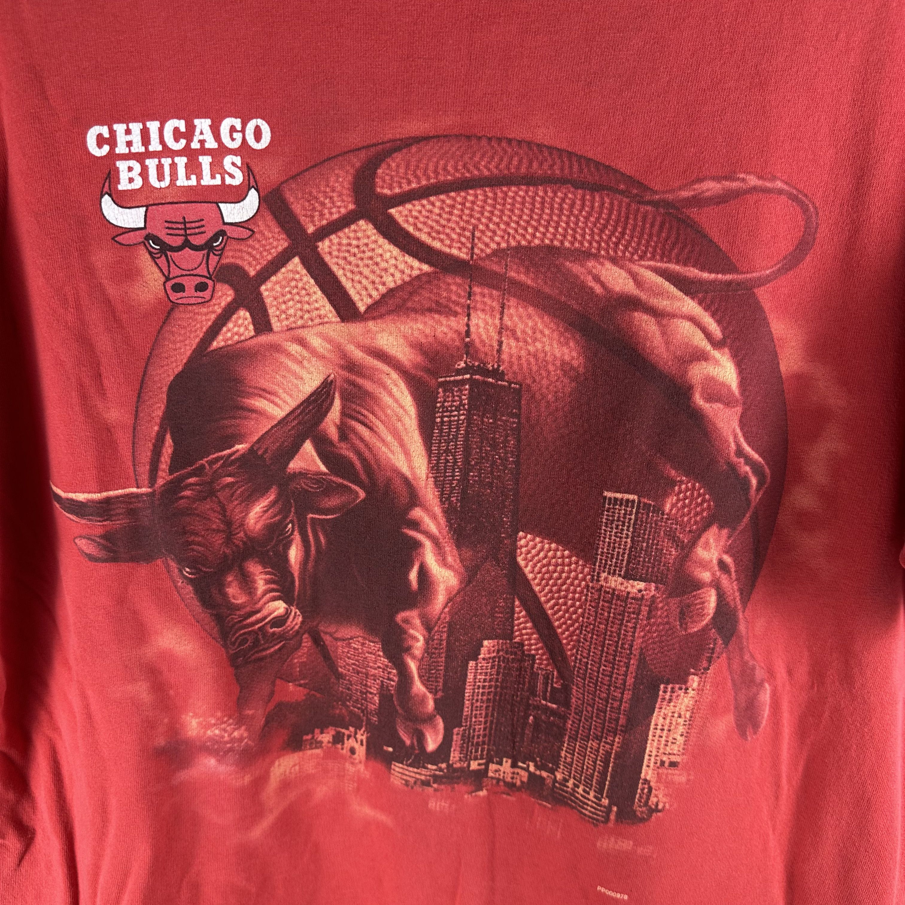 Vintage Vintage 90s Chicago Bulls NBA Basketball Graphic T-Shirt Size US L / EU 52-54 / 3 - 2 Thumbnail