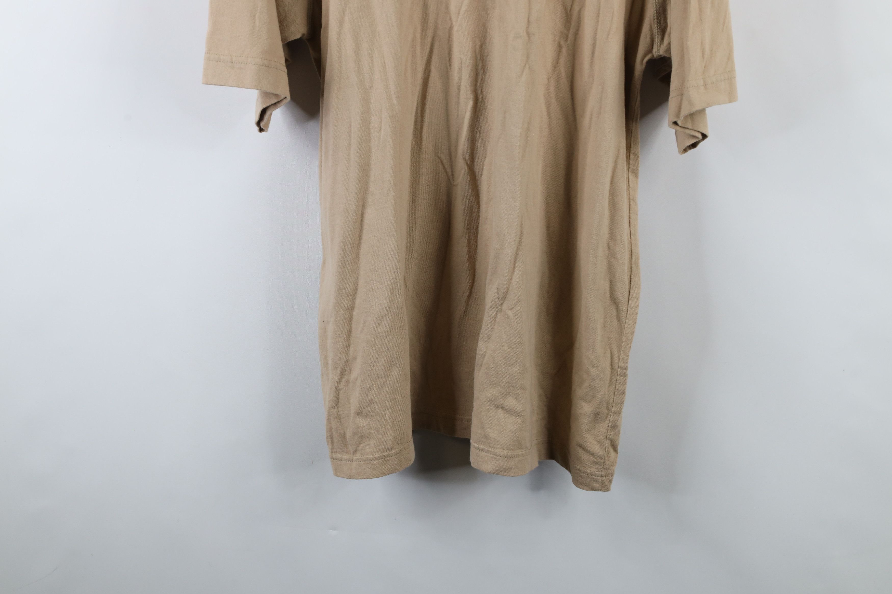 Vintage Vintage 90s Streetwear Blank Baggy Fit Henley T-Shirt Beige Size US L / EU 52-54 / 3 - 10 Thumbnail