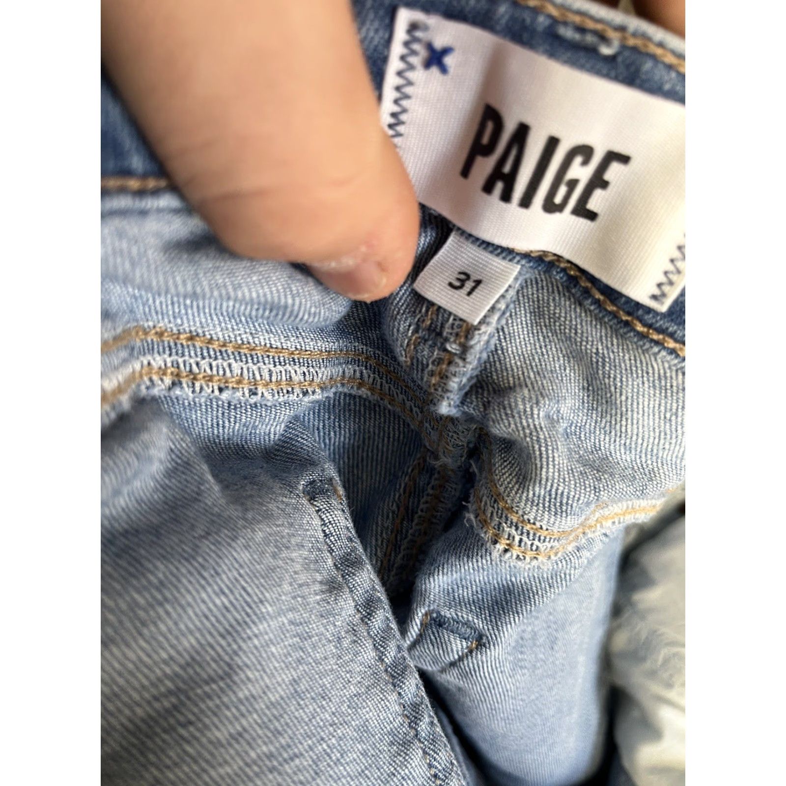 Paige PAIGE Hoxton Crop Jeans Medium Wash 31 Inseam 27 High Rise Skinny Women Shirt? Size 24" / US 00 / IT 34 - 5 Thumbnail