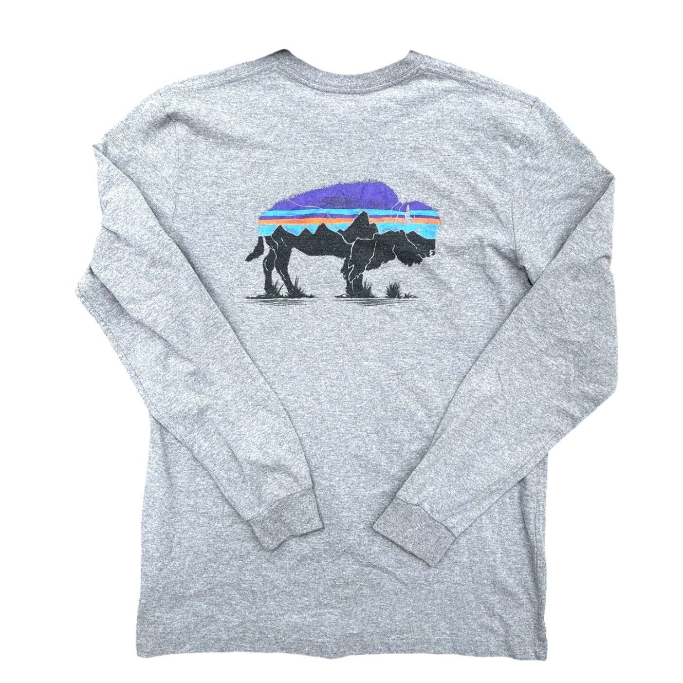 Patagonia Patagonia Fitz Roy Bison Back Logo Responsibili-Tee Long Sleeve Shirt Gray Size S Size US S / EU 44-46 / 1 - 2 Thumbnail