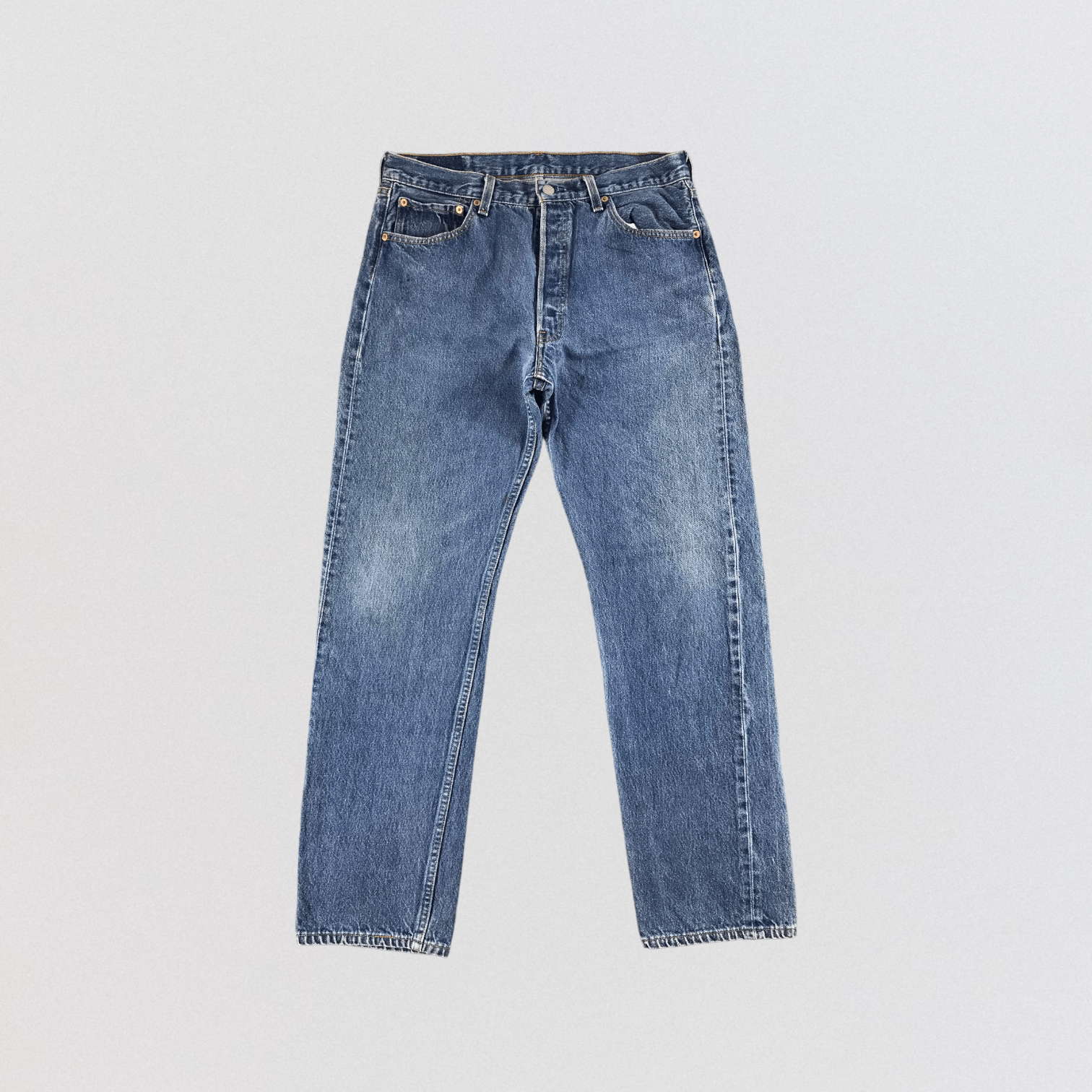 image of Levis 501 Stone Wash Jeans-Jm728 in Blue, Men's (Size 33)