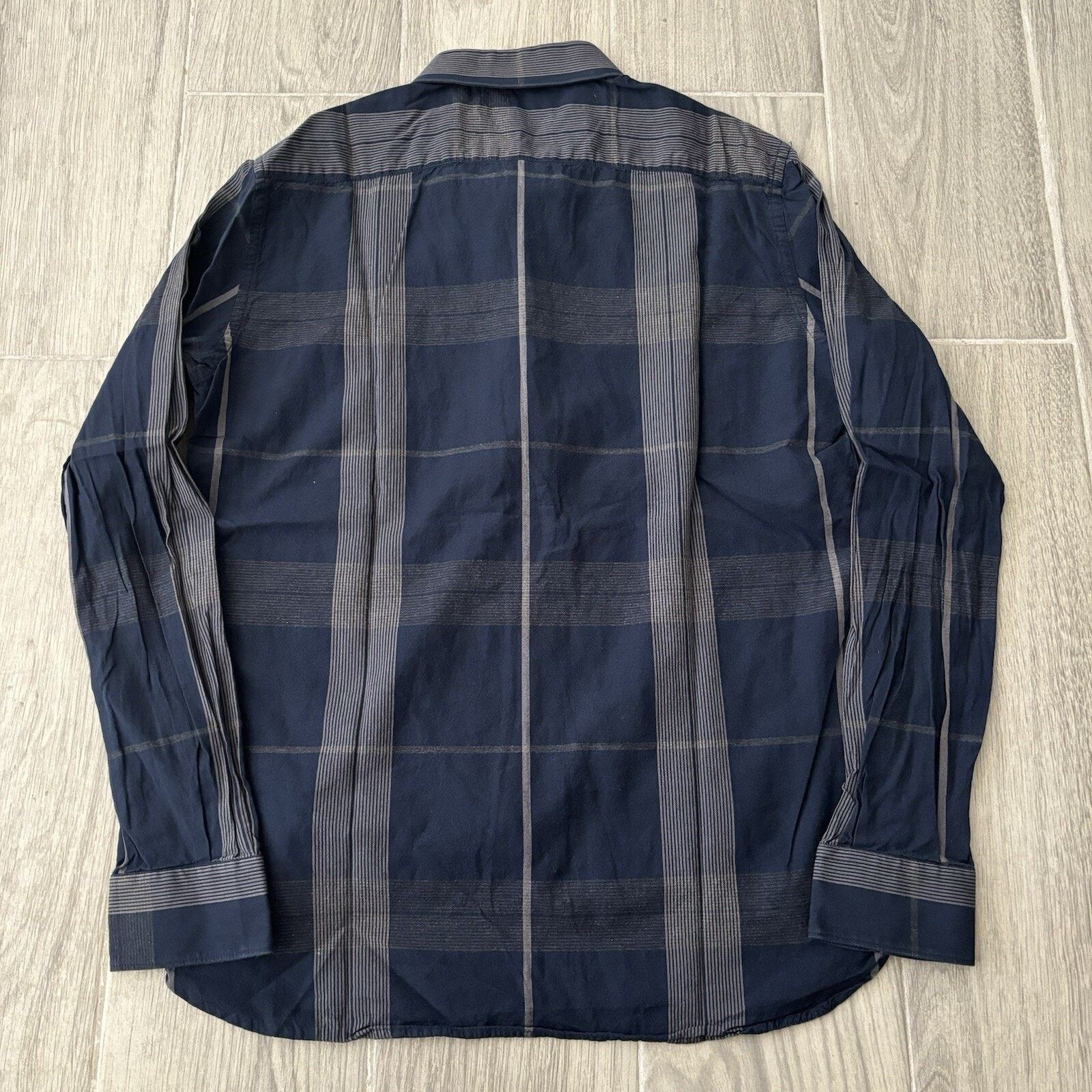 French Connection French Connection Men’s Large Blue Grey Plaid Button Shirt Size US L / EU 52-54 / 3 - 2 Thumbnail