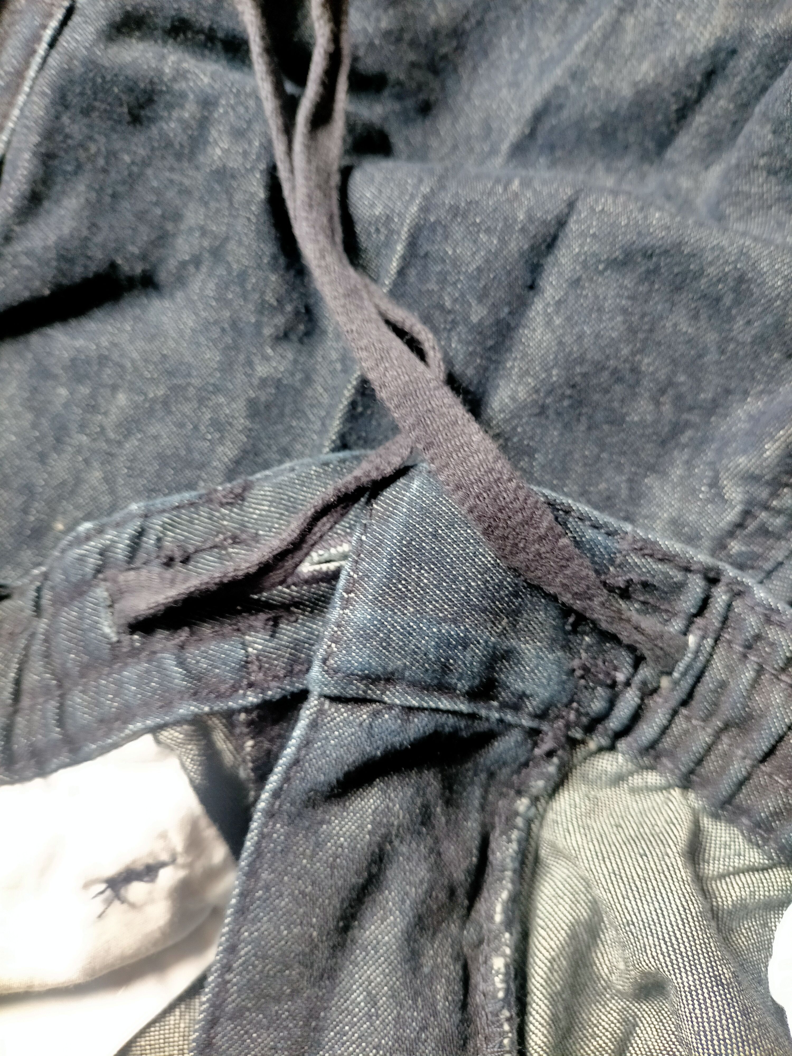 GU Parachute Denim Baggy wide Leg Cargo Jeans