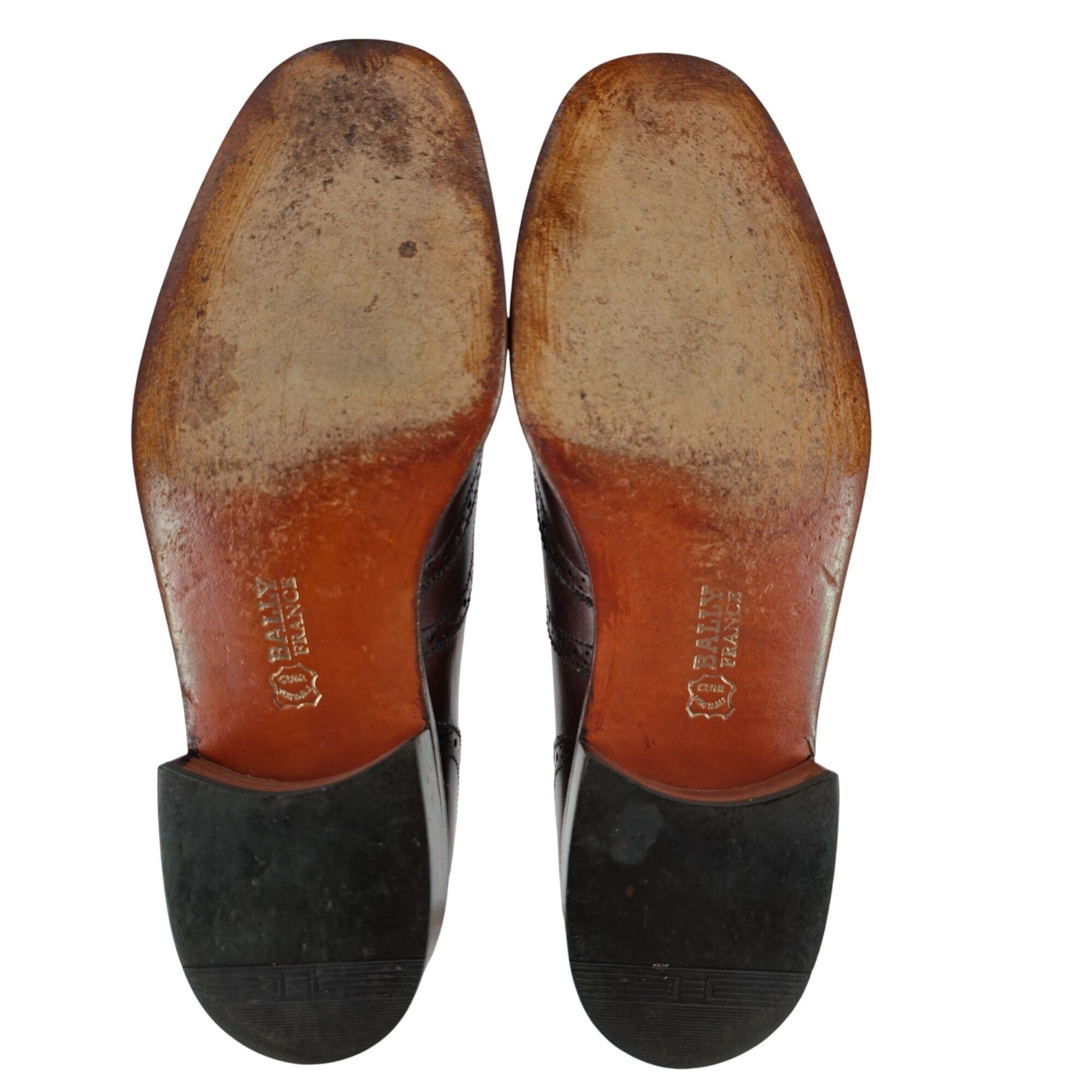 Bally Vintage Bally France Men's 7.5D Brown Leather Dress Shoes Size US 7.5 / EU 40-41 - 3 Thumbnail