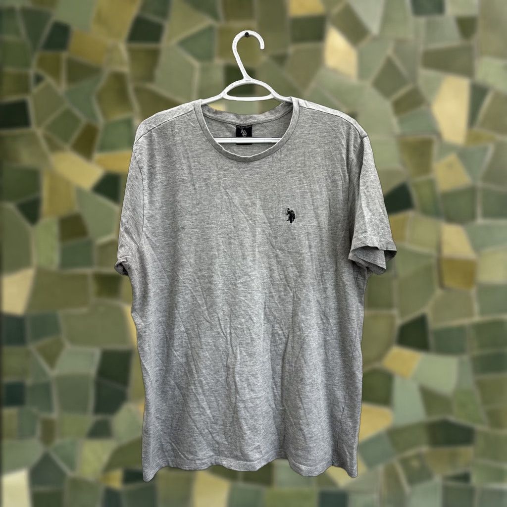 U.S. Polo Assn. US Polo Assn. Mens Shirt Short Sleeve Regular Gray Logo T-Shirt L Mens Size US L / EU 52-54 / 3 - 1 Thumbnail