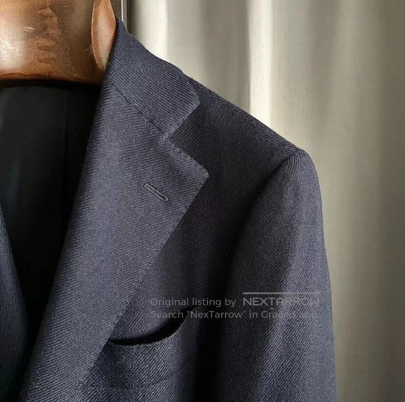 Cesare Attolini navy wool cashmere long coat by cesare attolini. Size US L / EU 52-54 / 3 - 2 Thumbnail