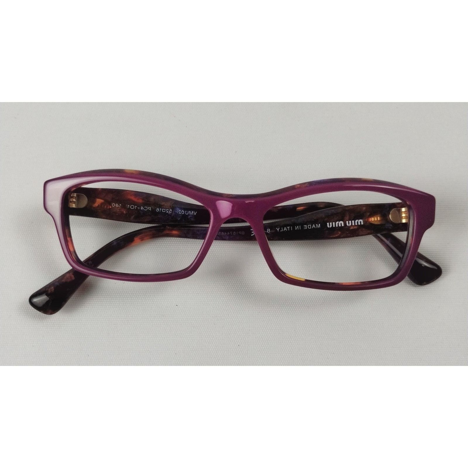 Miu Miu Miu Miu Women's Eyeglass Frames VMU-021 PC4-101 Burgundy Ppl Size ONE SIZE - 1 Thumbnail