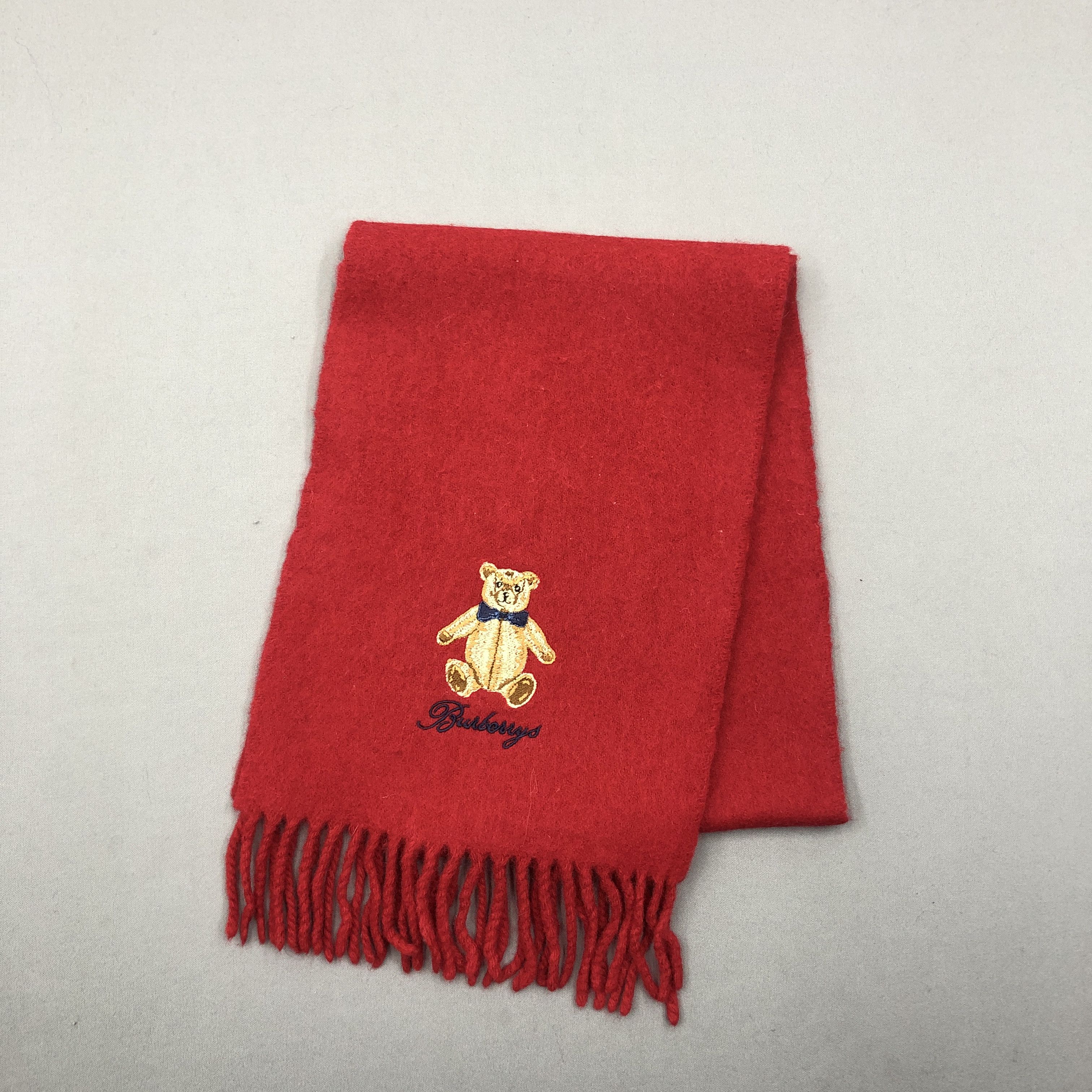 Burberry Vintage Burberry Scarf Burberry's Bear Wool Fringe Scarves Size ONE SIZE - 3 Thumbnail