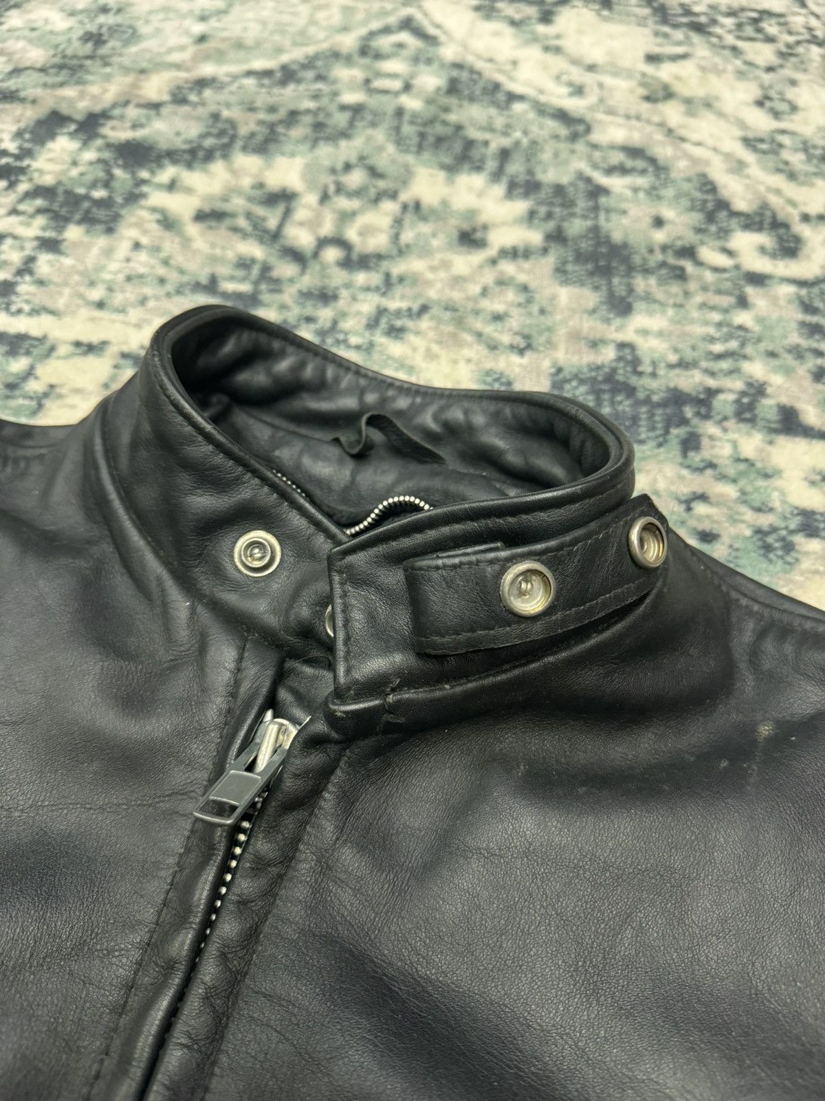 Schott VINTAGE SCHOTT CAFE RACER BIKER LEATHER JACKET Size US M / EU 48-50 / 2 - 7 Thumbnail