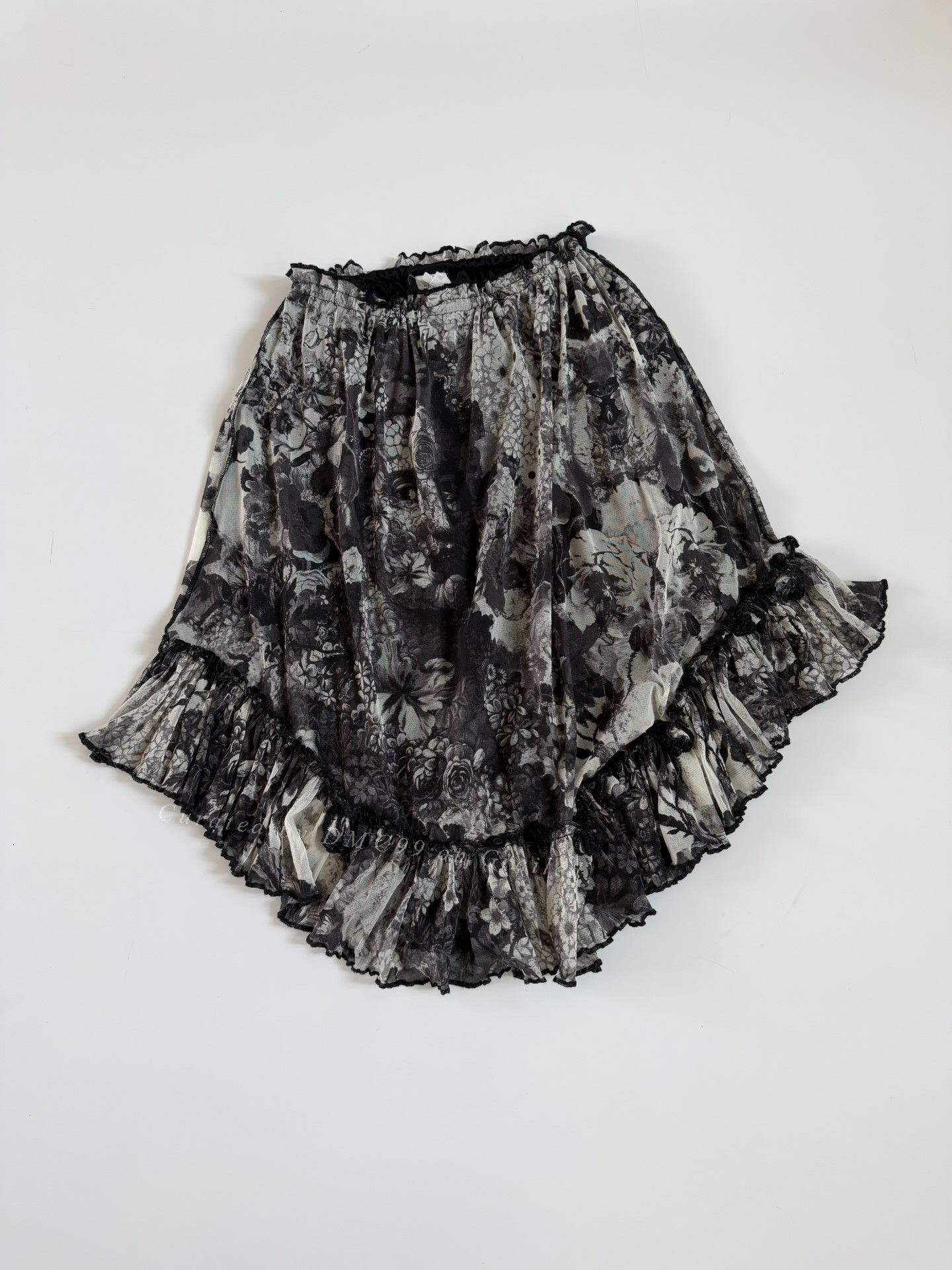 Jean Paul Gaultier Jean Paul Gaultier Vintage Portrait Floral Skirt Size 40" / US 18 - 1 Thumbnail
