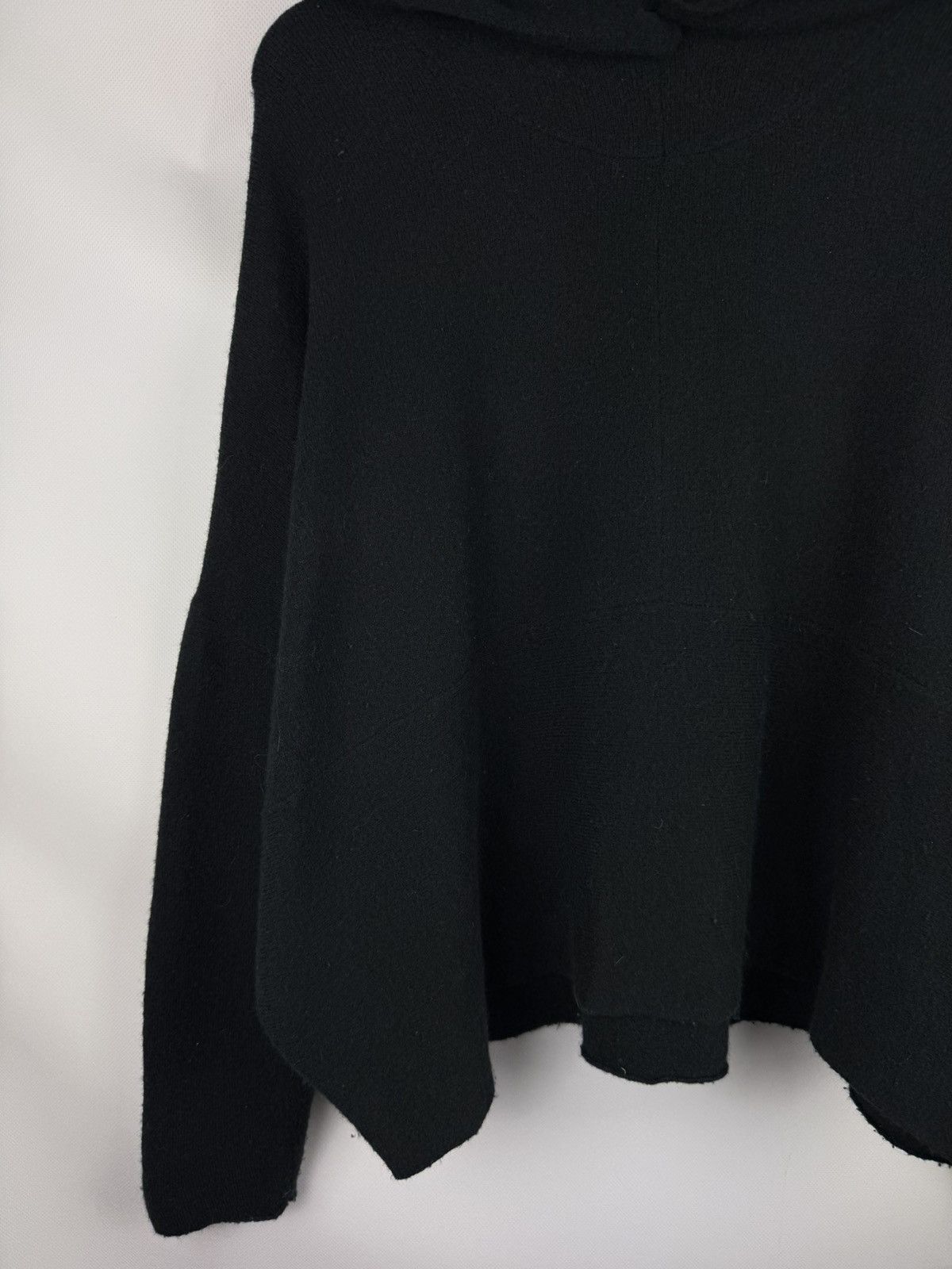 Rundholz Avant-Garde Lagenlook Oversized Wool Hooded Sweater Pullover Size S / US 4 / IT 40 - 7 Thumbnail