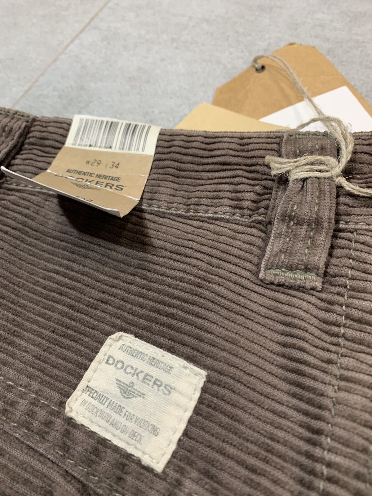 Designer × Vintage Deadstock 90s Brown Corduroy Straight Bootcut Trousers Size US 29 - 5 Thumbnail