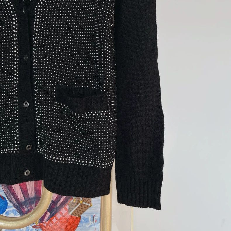 Prada Prada Black beaded knitted cardigan coat Size XS / US 0-2 / IT 36-38 - 4 Thumbnail