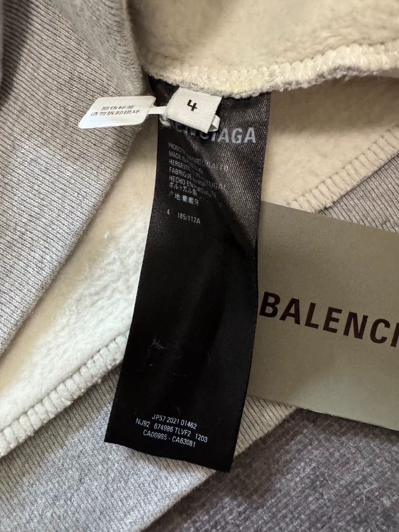 Balenciaga Balenciaga Gray dissolved graffiti letter hoodie Size US L / EU 52-54 / 3 - 4 Thumbnail